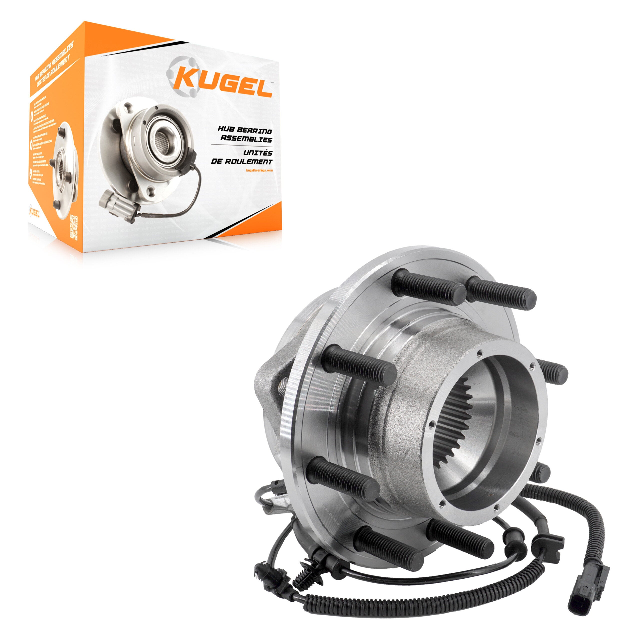 Kugel 70-515182 Wheel Bearing and Hub Assembly for 2017-2022 Ford F-350 Super Duty - Front