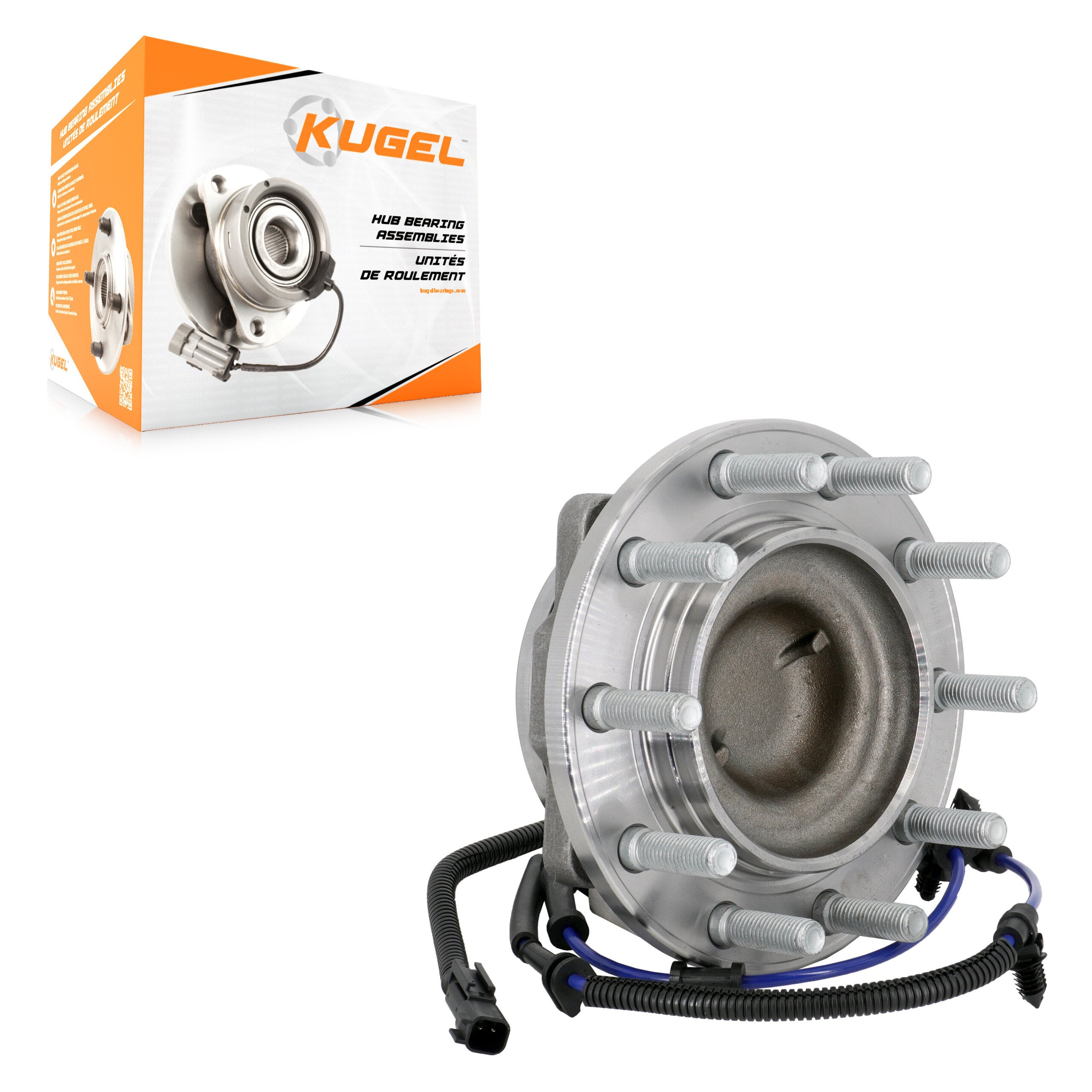 Kugel 70-515191 Wheel Bearing and Hub Assembly for 2017-2020 Ford F-250 Super Duty, Ford F-350 Super Duty, Ford F-450 Super Duty - Front