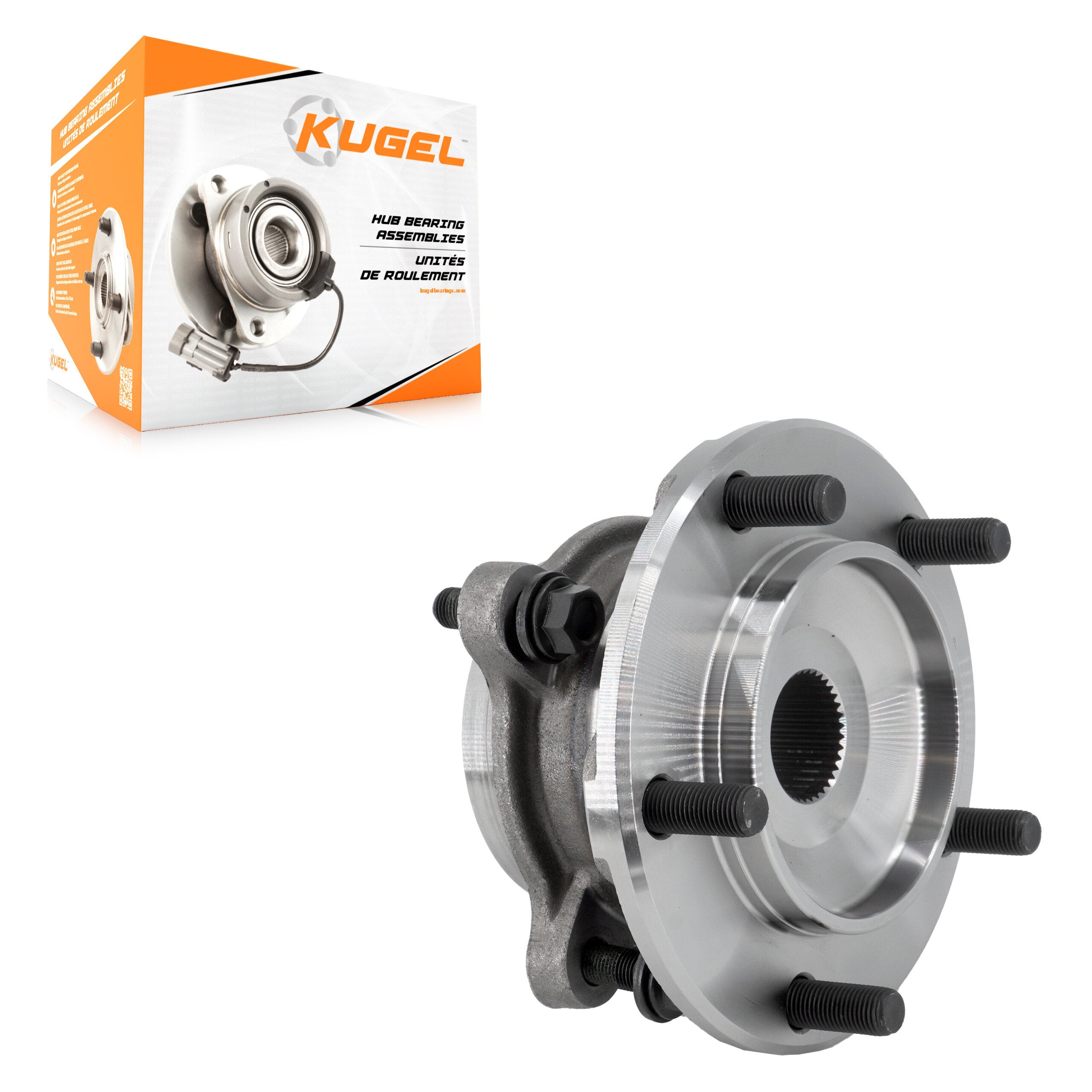 Kugel 70-515202 Wheel Bearing and Hub Assembly for 2007-2018 Toyota Sequoia, Toyota Tundra - Front