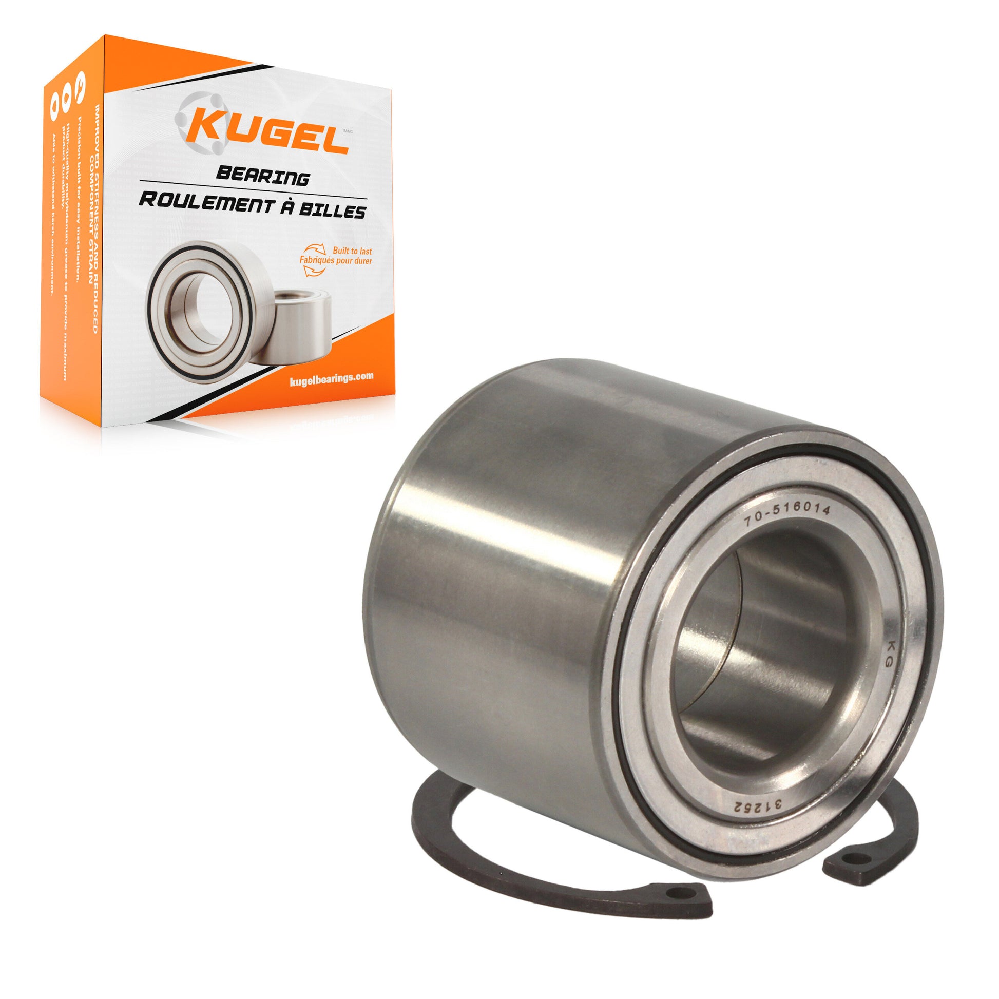 Kugel 70-516014 Wheel Bearing and Race Set for 2009-2011 Ford Focus - Rear