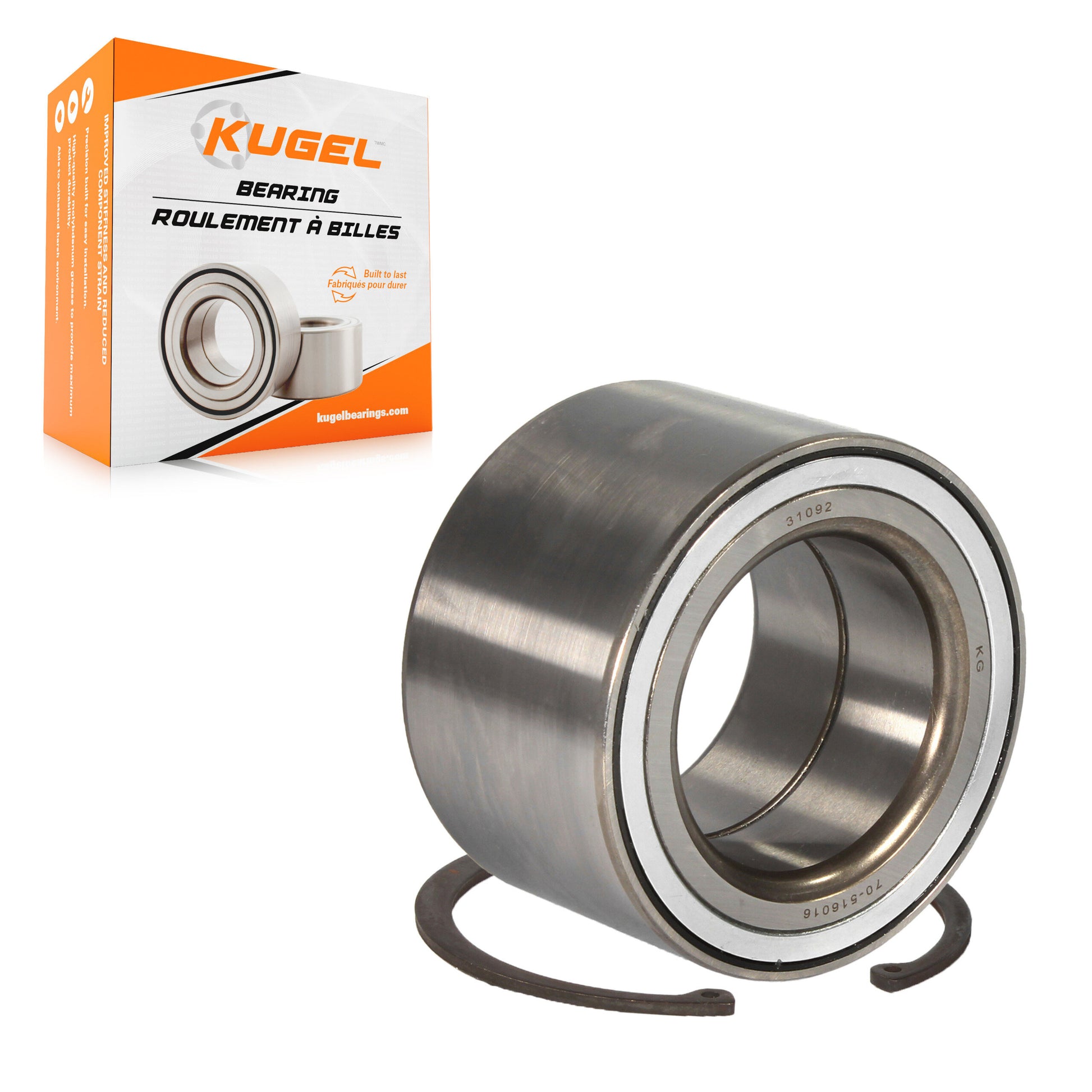 Kugel 70-516016 Wheel Bearing for 2014-2024 Ram ProMaster 1500, Ram ProMaster 2500, Ram ProMaster 3500 - Front