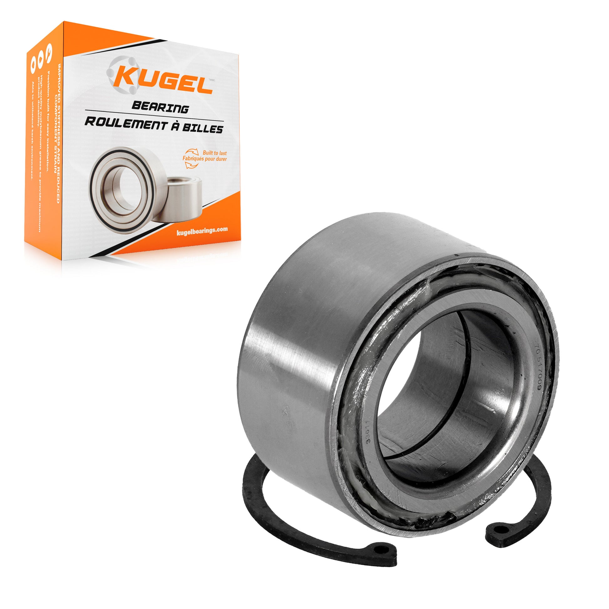 Kugel 70-517009 Wheel Bearing and Race Set for 1989-2000 Suzuki Grand Vitara, Suzuki Vitara, Chevrolet Tracker - Front Inner