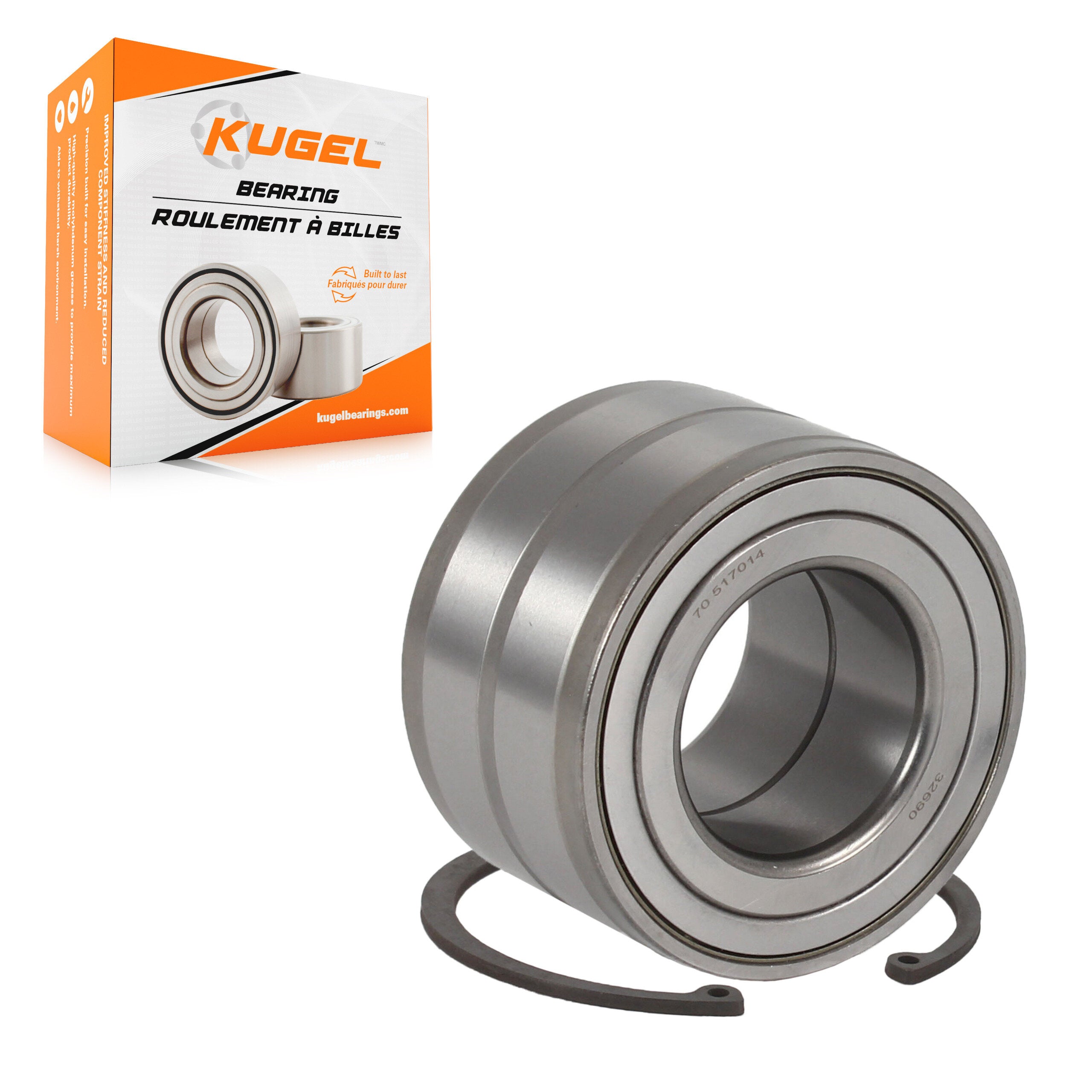 Kugel 70-517014 Wheel Bearing and Race Set for 2004-2008 Lincoln Mark LT, Ford F-150 - Front