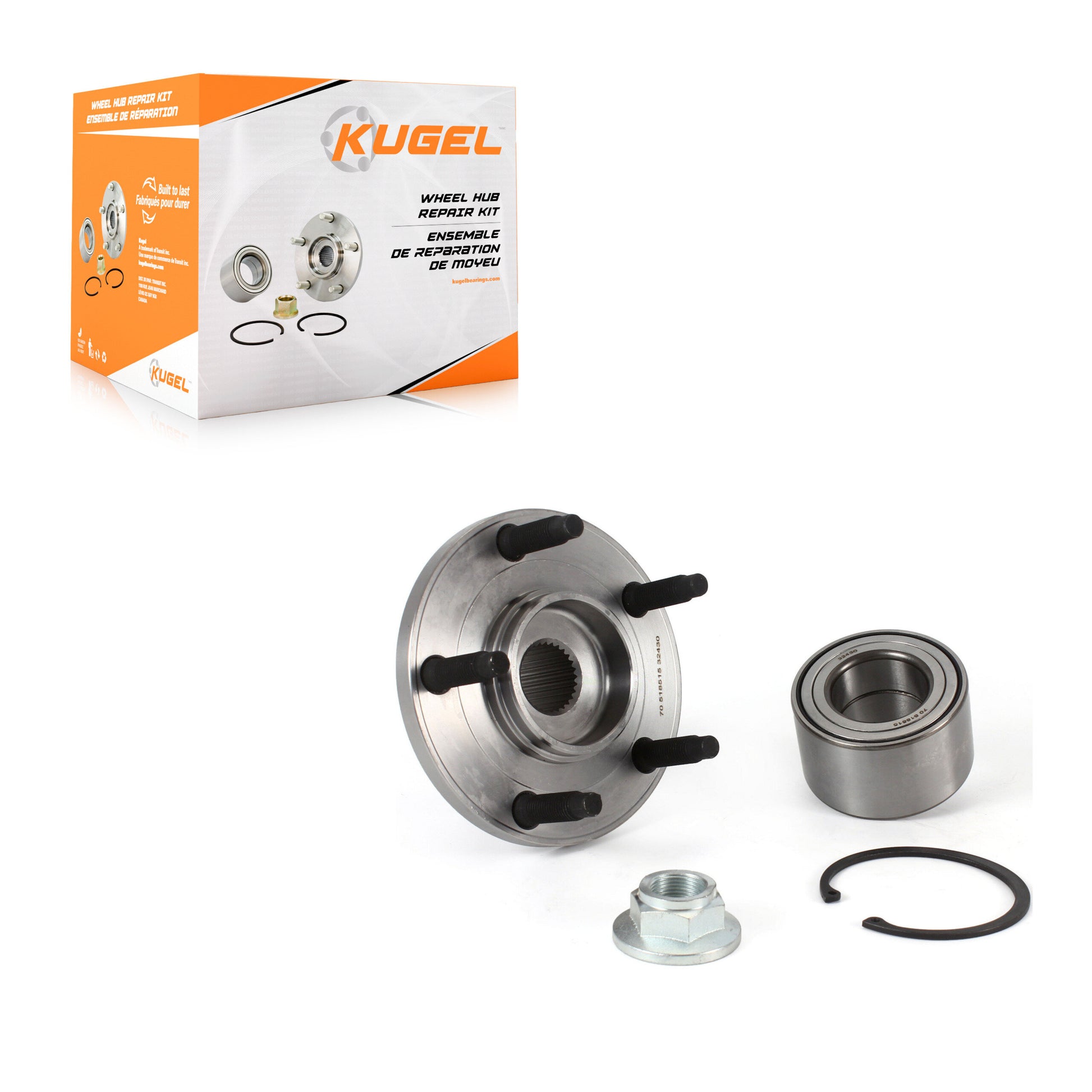 Kugel 70-518510 Wheel Hub Repair Kit for 2000-2011 Ford Focus - Front