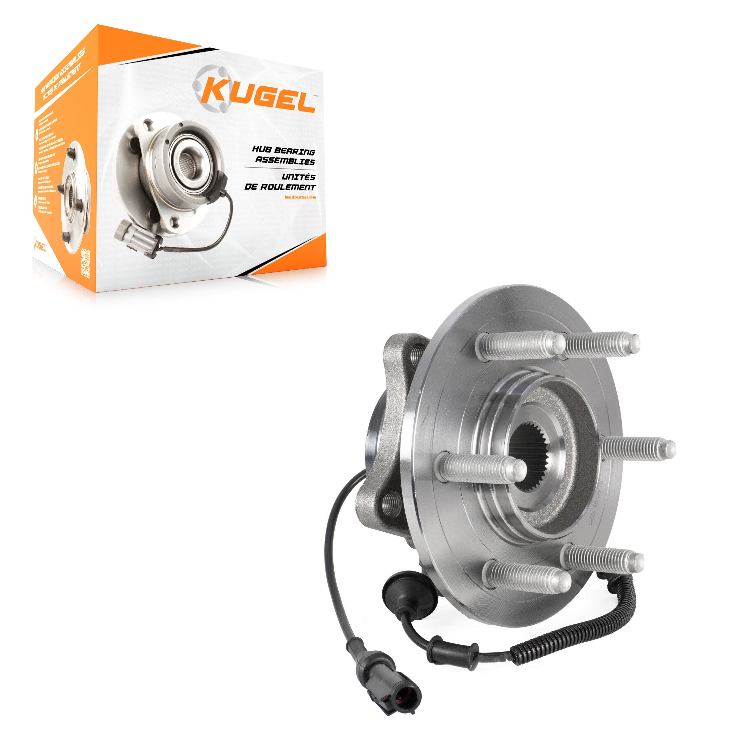 Kugel 70-541008 Wheel Bearing and Hub Assembly for 2007-2010 Ford Expedition, Lincoln Navigator - Rear