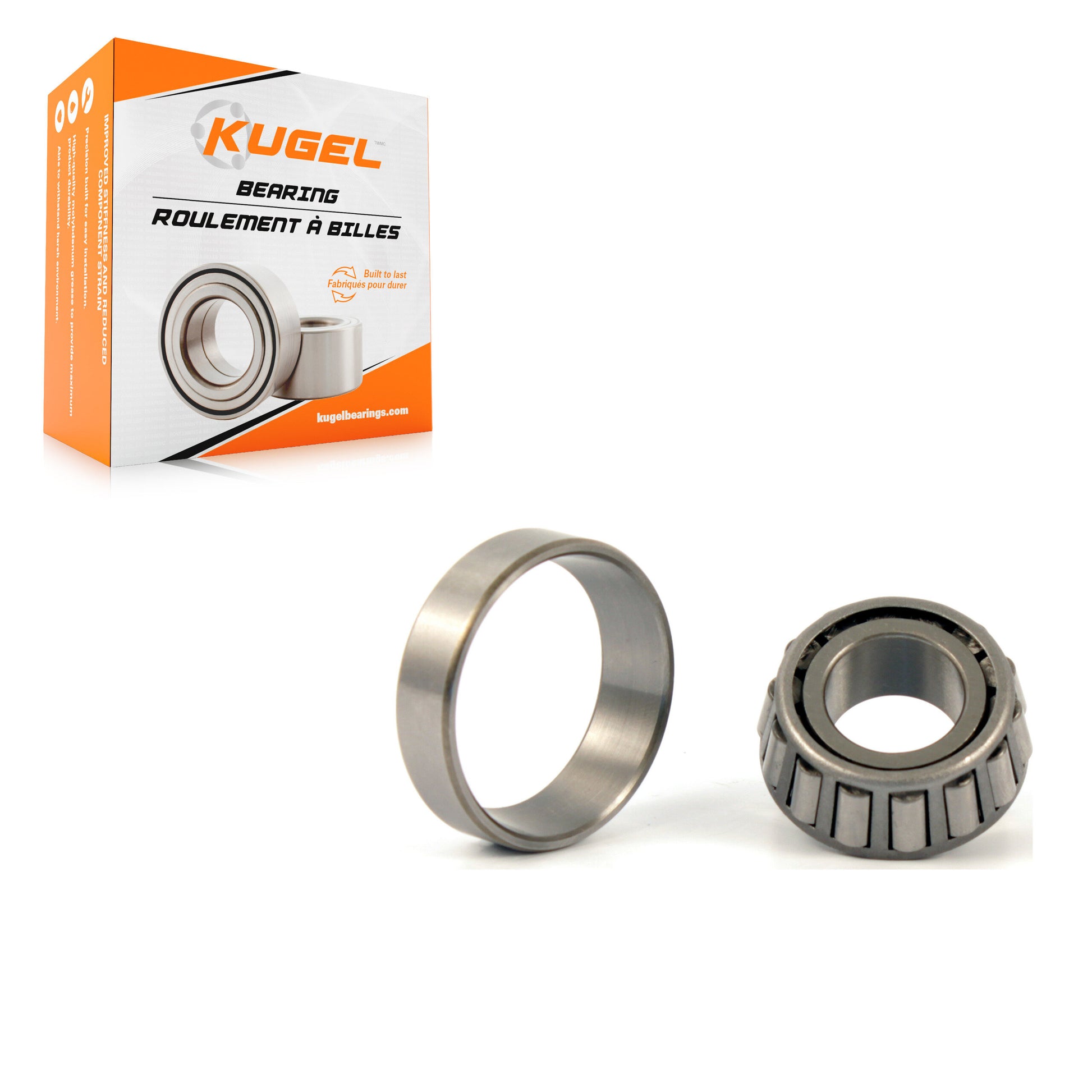 Kugel 70-A1 Wheel Bearing and Race Set for 1980-2004 Daewoo Lanos, Ford Mustang, Daewoo Nubira - Rear Outer, Front Outer