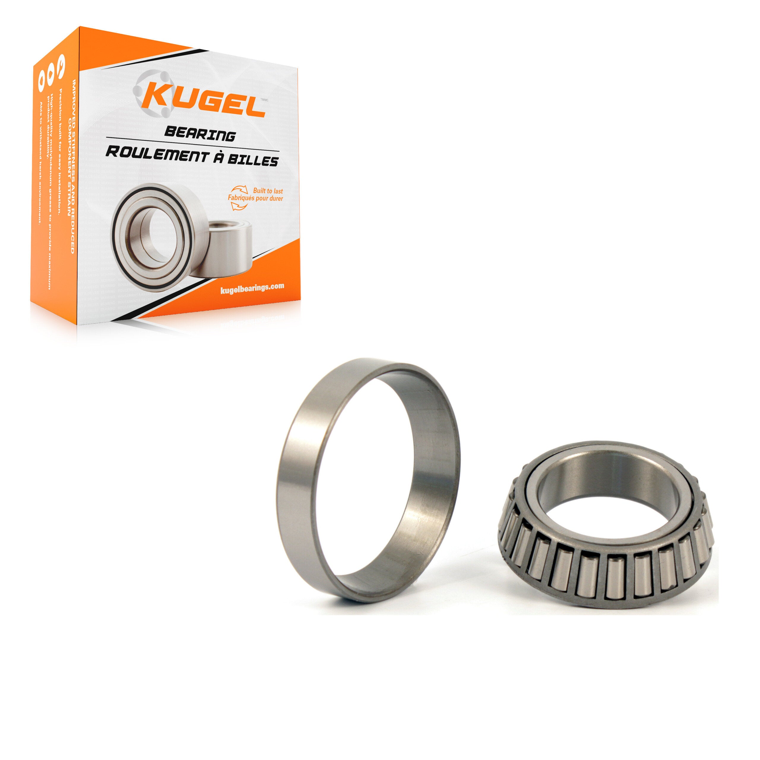 Kugel 70-A13 Wheel Bearing and Race Set for 1980-2007 Ford E-150, Ford E-150 Club Wagon, Ford Aspire - Front Inner, Rear