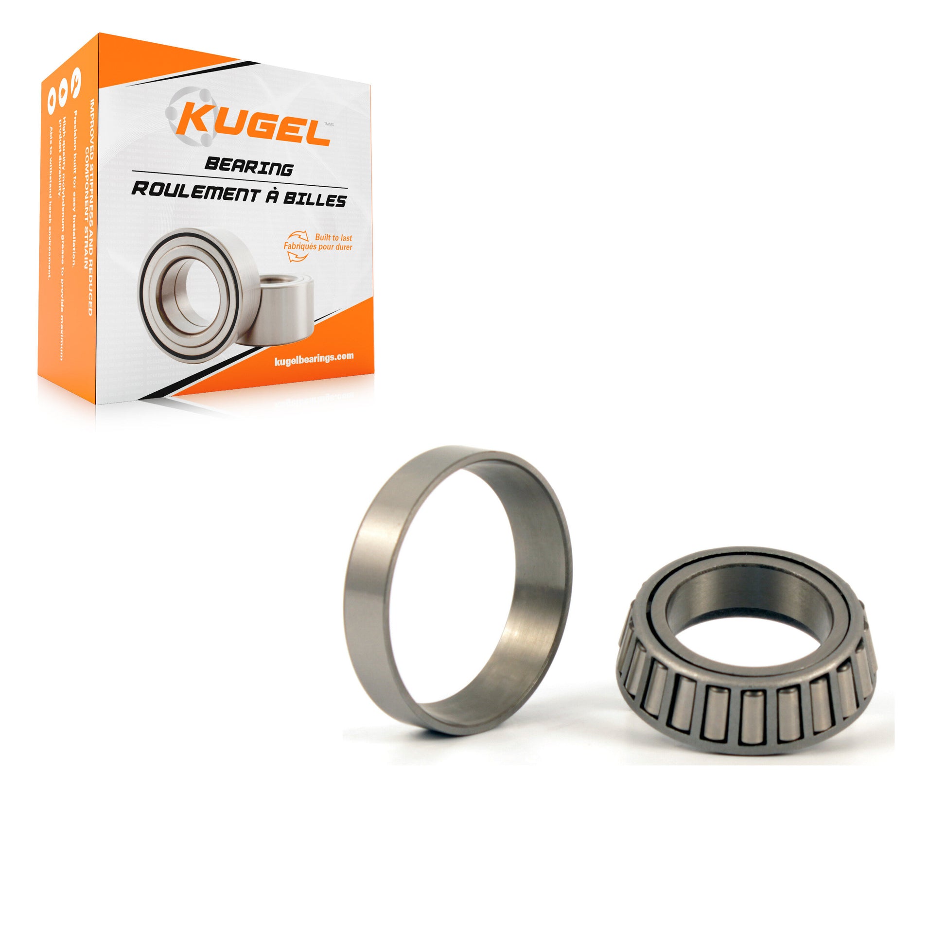 Kugel 70-A15 Wheel Bearing and Race Set for 1980-2019 Volkswagen Jetta, Volkswagen Beetle, Volkswagen Golf Alltrack - Inner, Rear Inner, Front Outer
