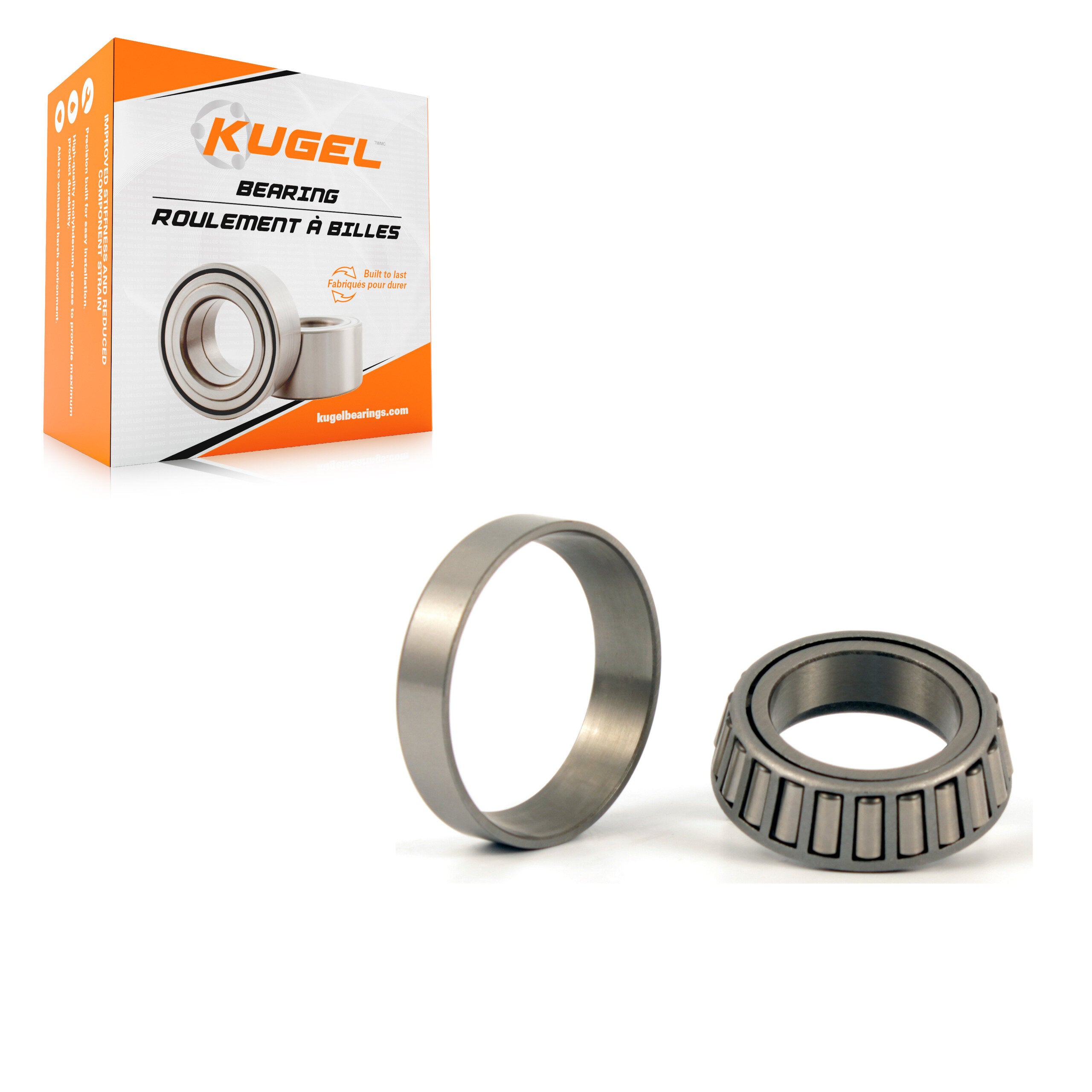 Kugel 70-A15 Wheel Bearing and Race Set for 1980-2019 Volkswagen Jetta, Volkswagen Beetle, Volkswagen Golf Alltrack - Inner, Rear Inner, Front Outer
