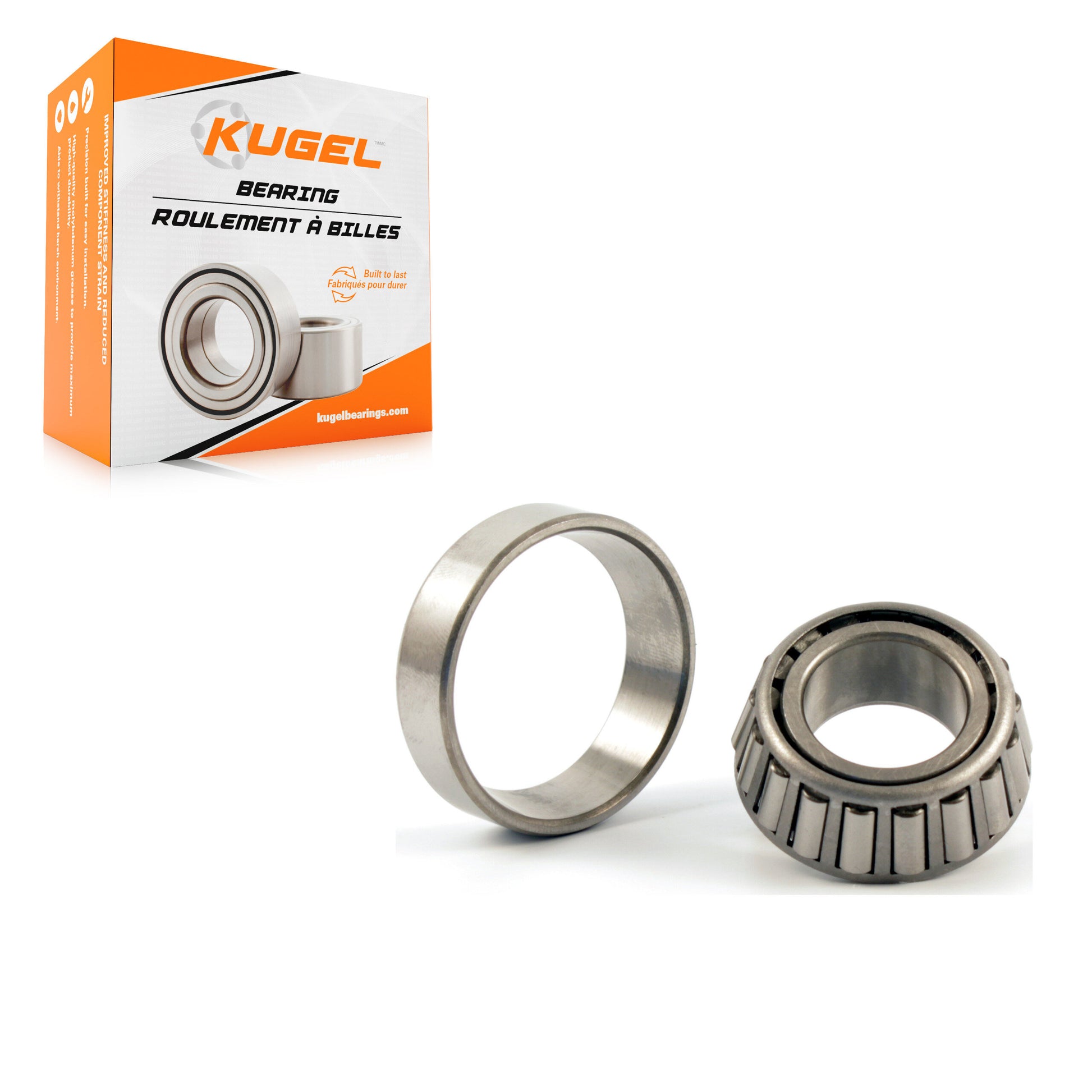 Kugel 70-A16 Wheel Bearing and Race Set for 1980-2019 Cadillac ATS, Chevrolet SS, Dodge Viper - Front Outer, Rear, Rear Outer