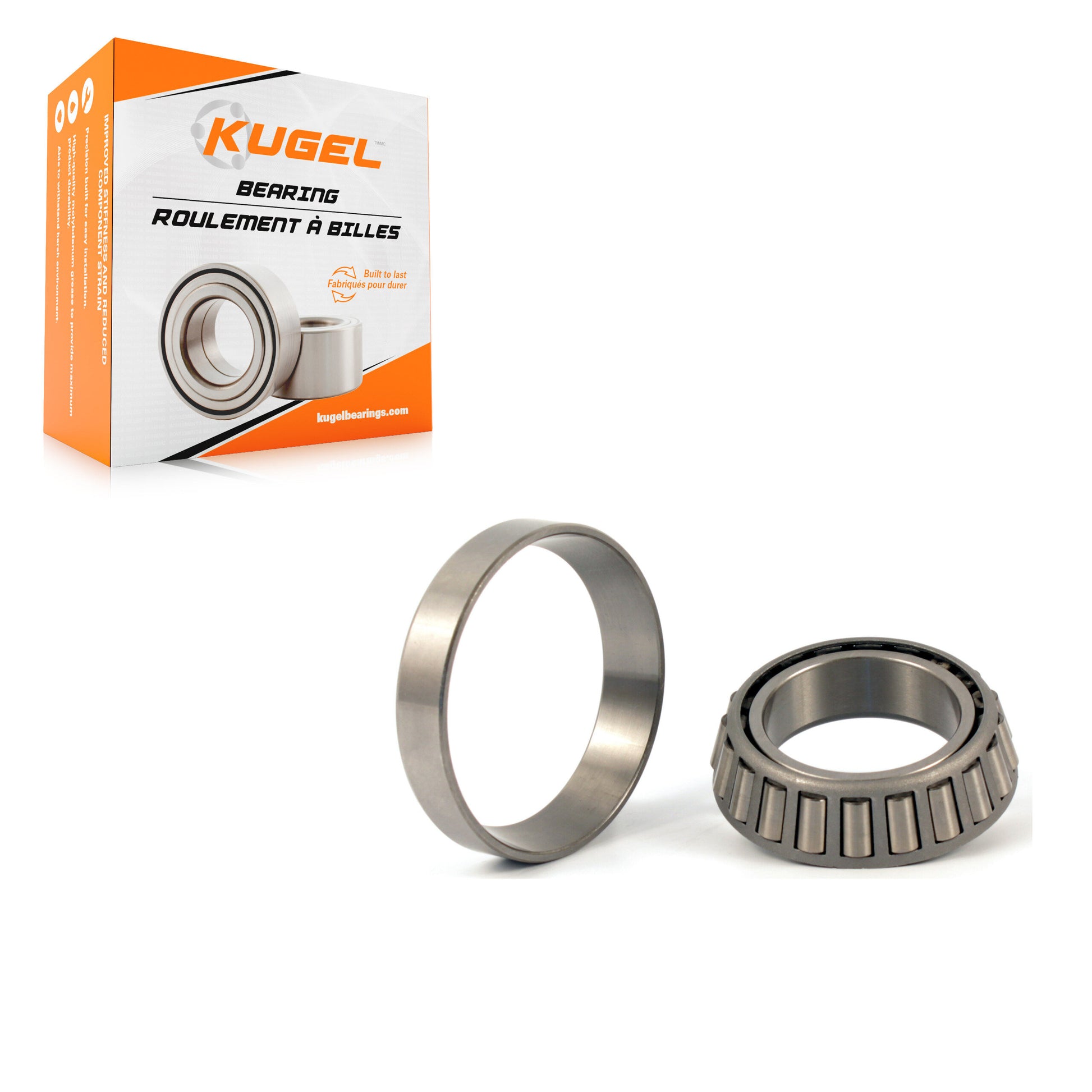 Kugel 70-A37 Wheel Bearing and Race Set for 1980-2015 Nissan Pathfinder, Nissan Armada, INFINITI QX56 - Front, Front Inner, Front Outer