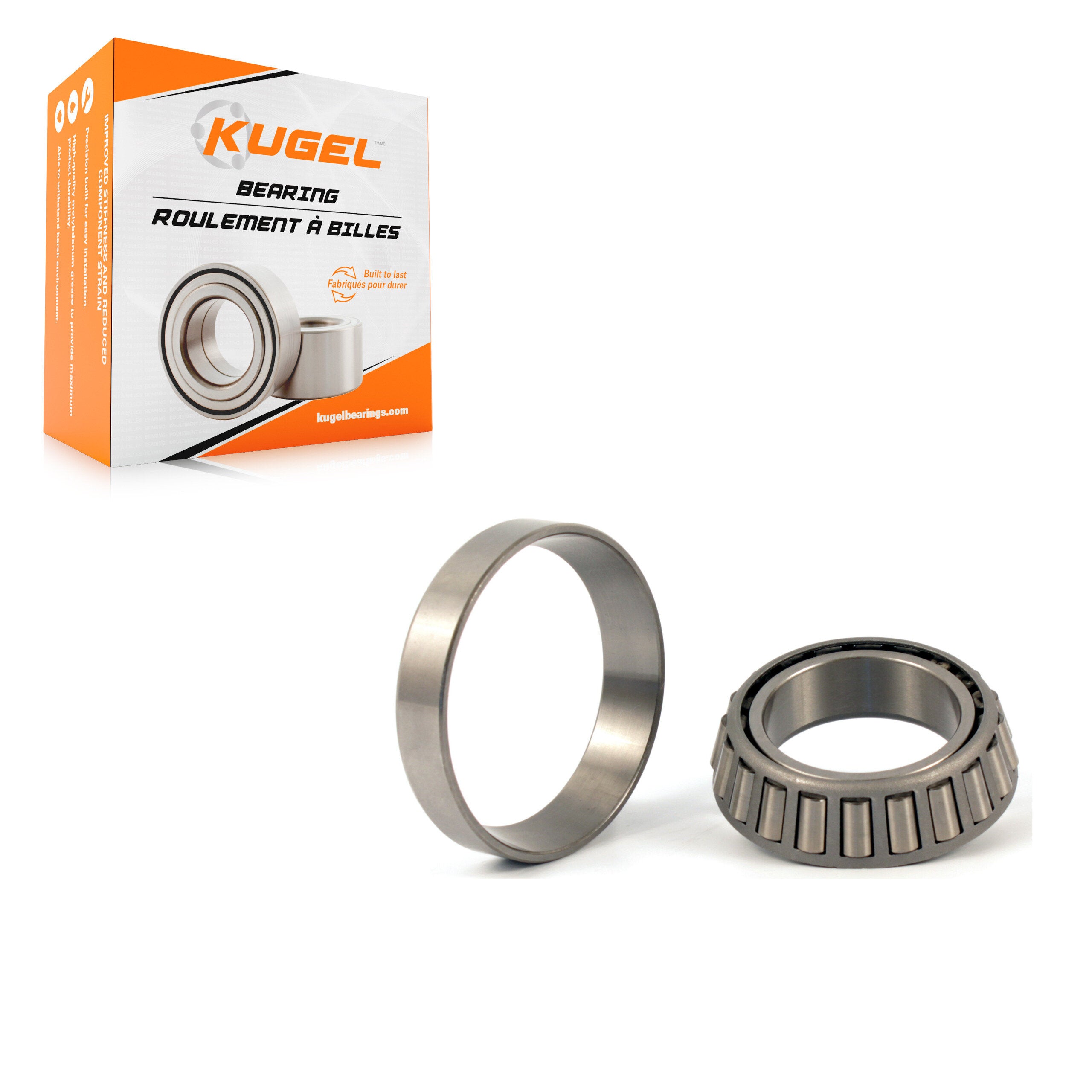 Kugel 70-A37 Wheel Bearing and Race Set for 1980-2015 Nissan Pathfinder, Nissan Armada, INFINITI QX56 - Front, Front Inner, Front Outer