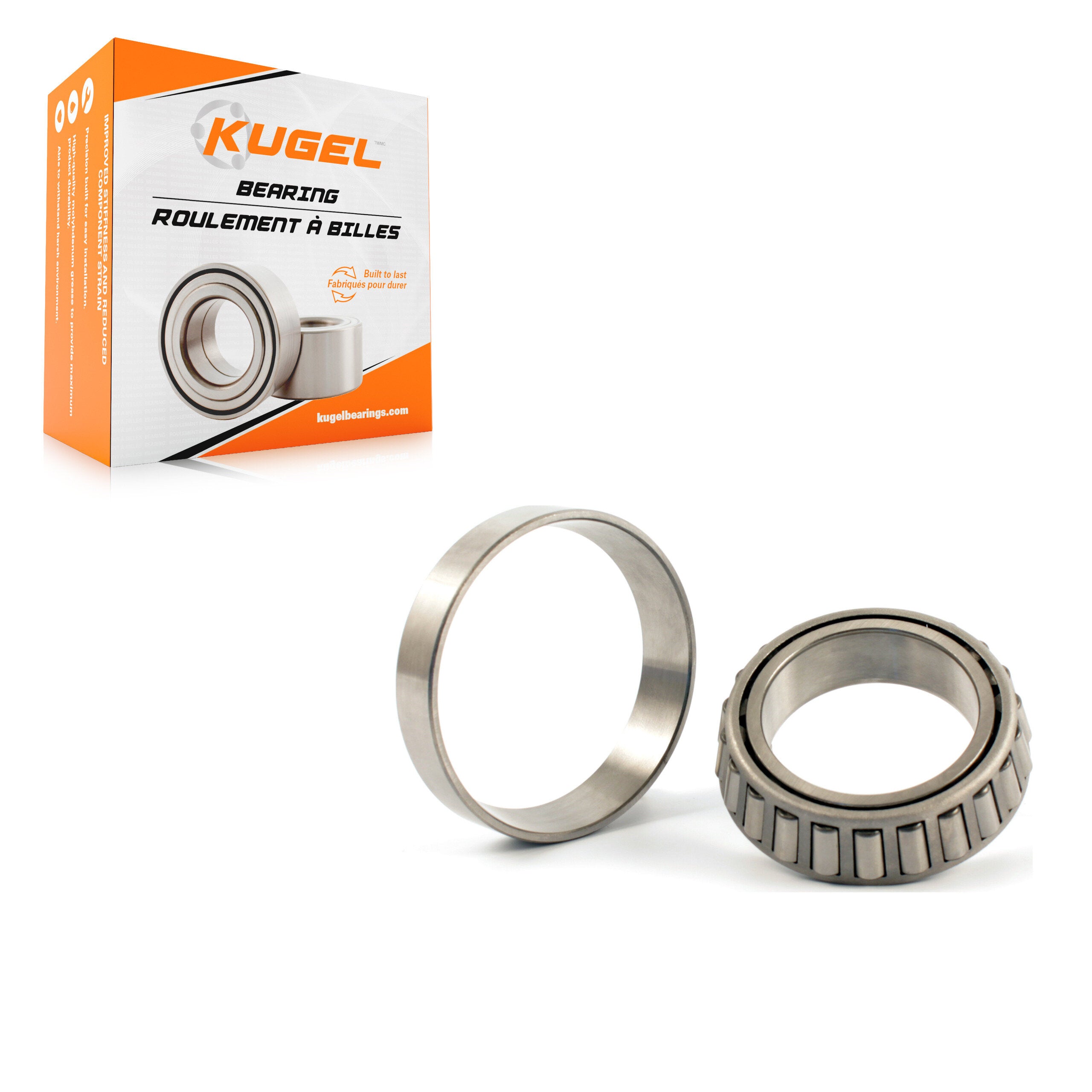 Kugel 70-A38 Wheel Bearing and Race Set for 1980-2023 Ford E-450 Super Duty, Chevrolet Express 2500, GMC Savana 2500 - Rear Outer, Rear, Rear Inner