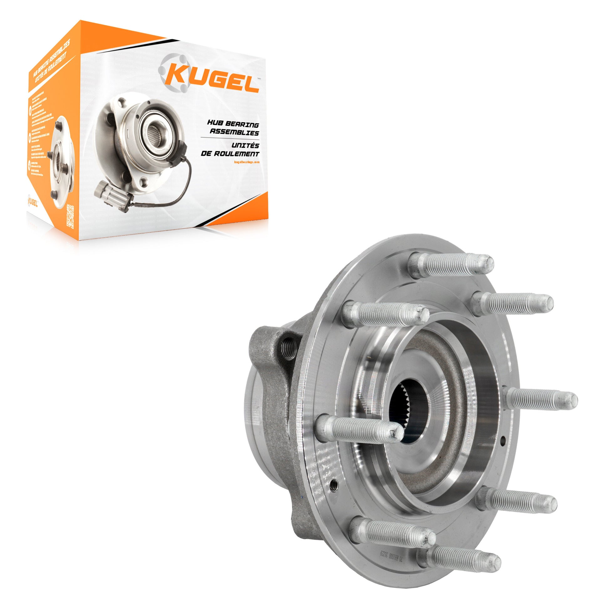 Kugel 70-KH1000 Wheel Bearing and Hub Assembly for 2020-2023 Chevrolet Silverado 2500 HD, Chevrolet Silverado 3500 HD, GMC Sierra 2500 HD - Front