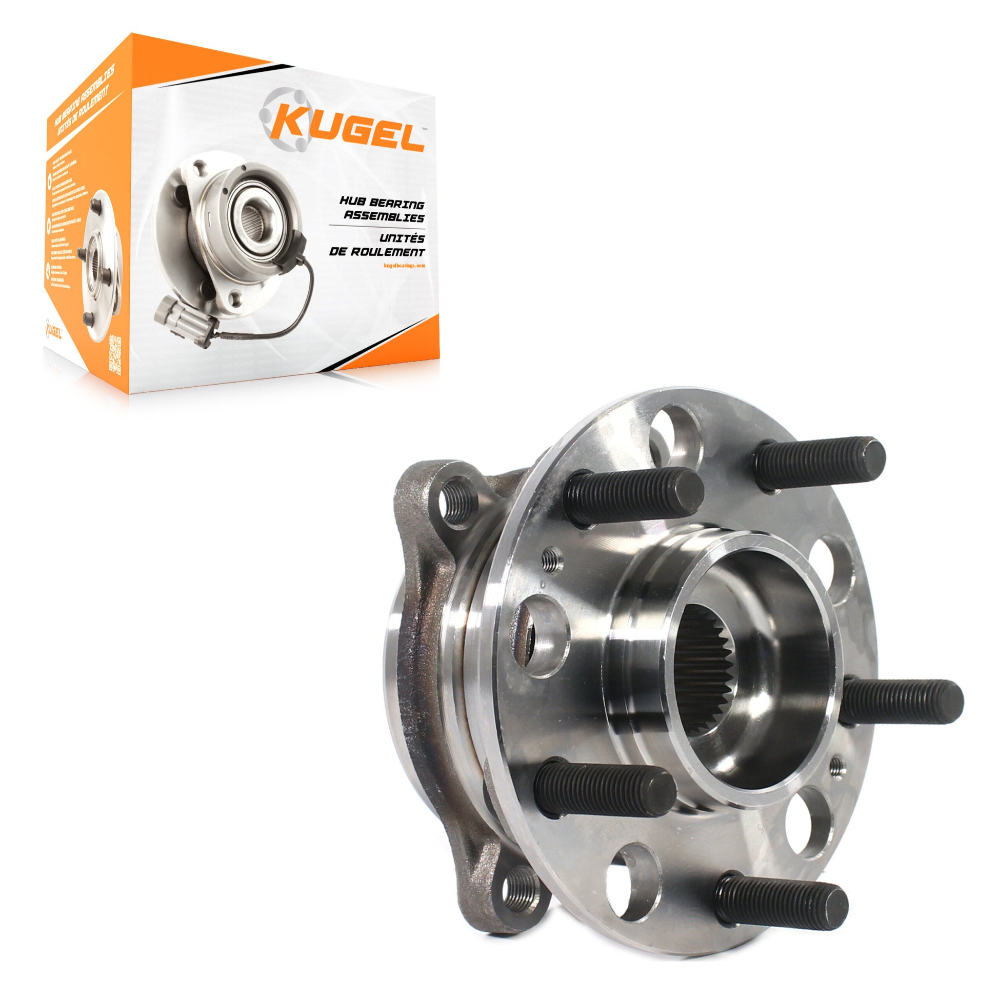 Kugel 70-KH2710 Wheel Bearing and Hub Assembly for 2015-2020 Kia Sorento, Hyundai Santa Fe XL, Hyundai Santa Fe - Rear, Front