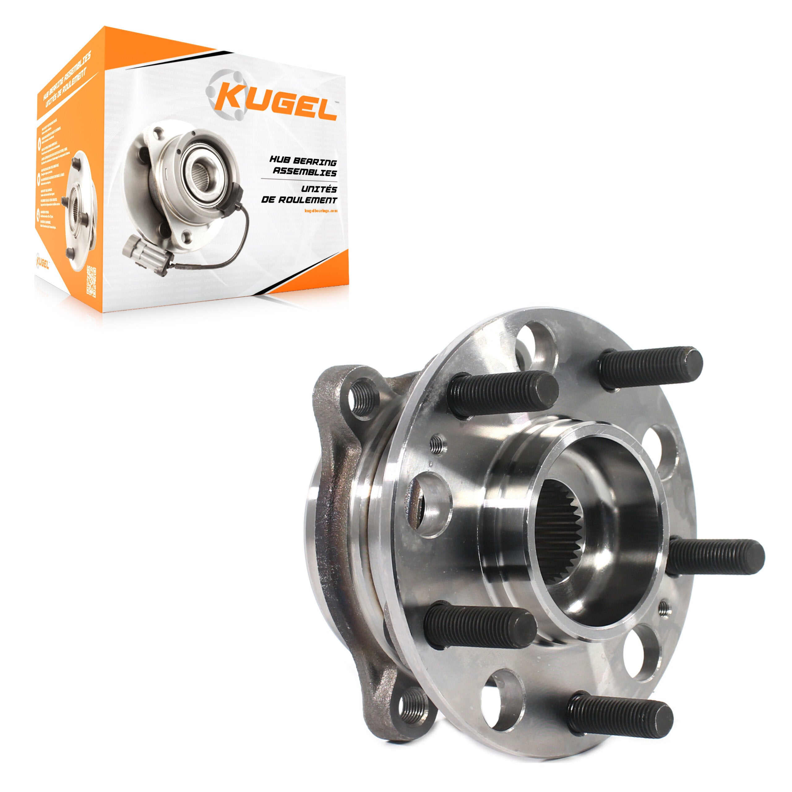 Kugel 70-KH2710 Wheel Bearing and Hub Assembly for 2015-2020 Kia Sorento, Hyundai Santa Fe XL, Hyundai Santa Fe - Rear, Front
