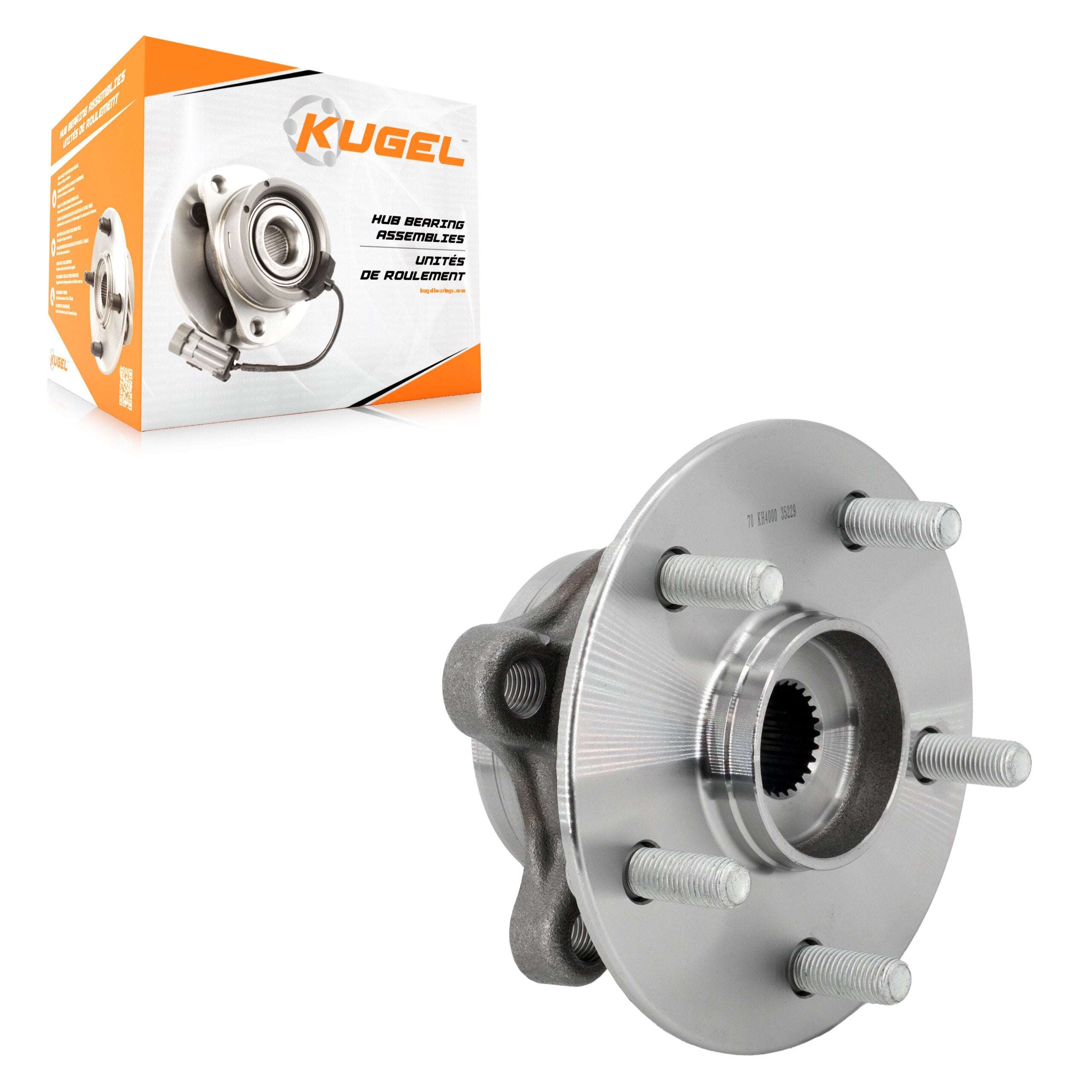 Kugel 70-KH4000 Wheel Bearing and Hub Assembly for 2018-2024 Lexus UX200, Lexus UX250h, Toyota C-HR - Front