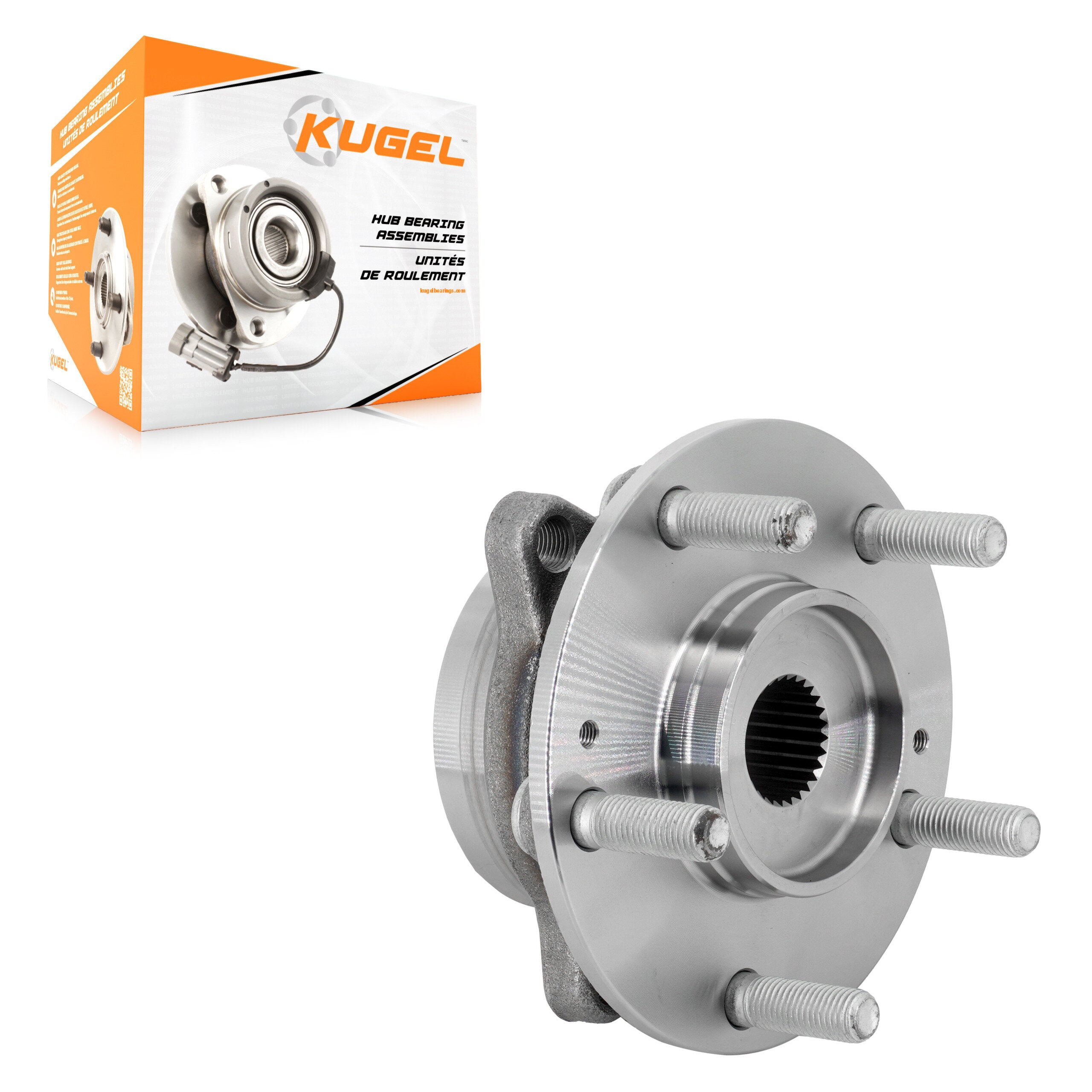 Kugel 70-KH5000 Wheel Bearing and Hub Assembly for 2018-2022 Kia Seltos, Hyundai Kona - Front