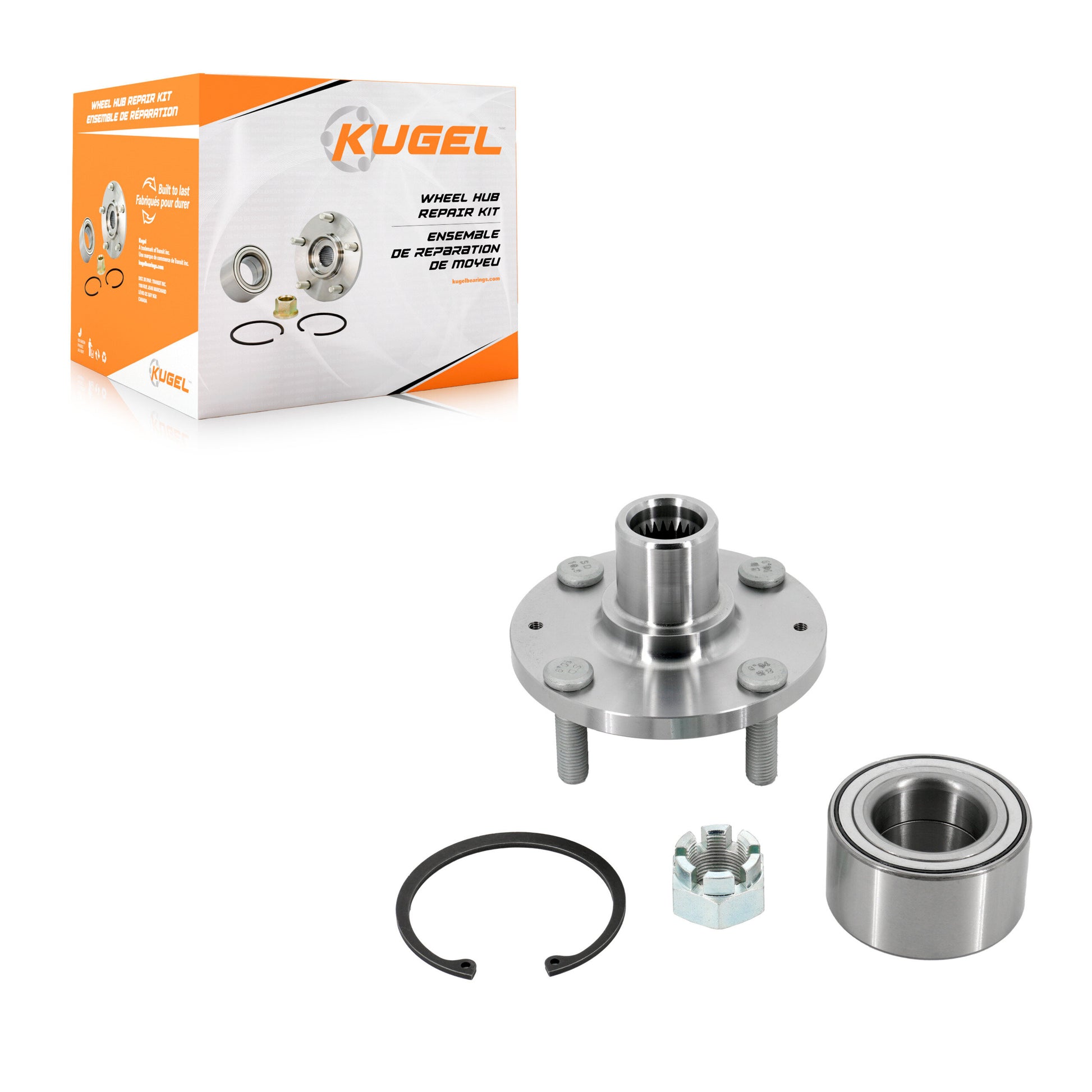 Kugel 70-KH5001 Wheel Hub Repair Kit for 2005-2011 Kia Rio, Kia Rio5, Hyundai Accent - Front