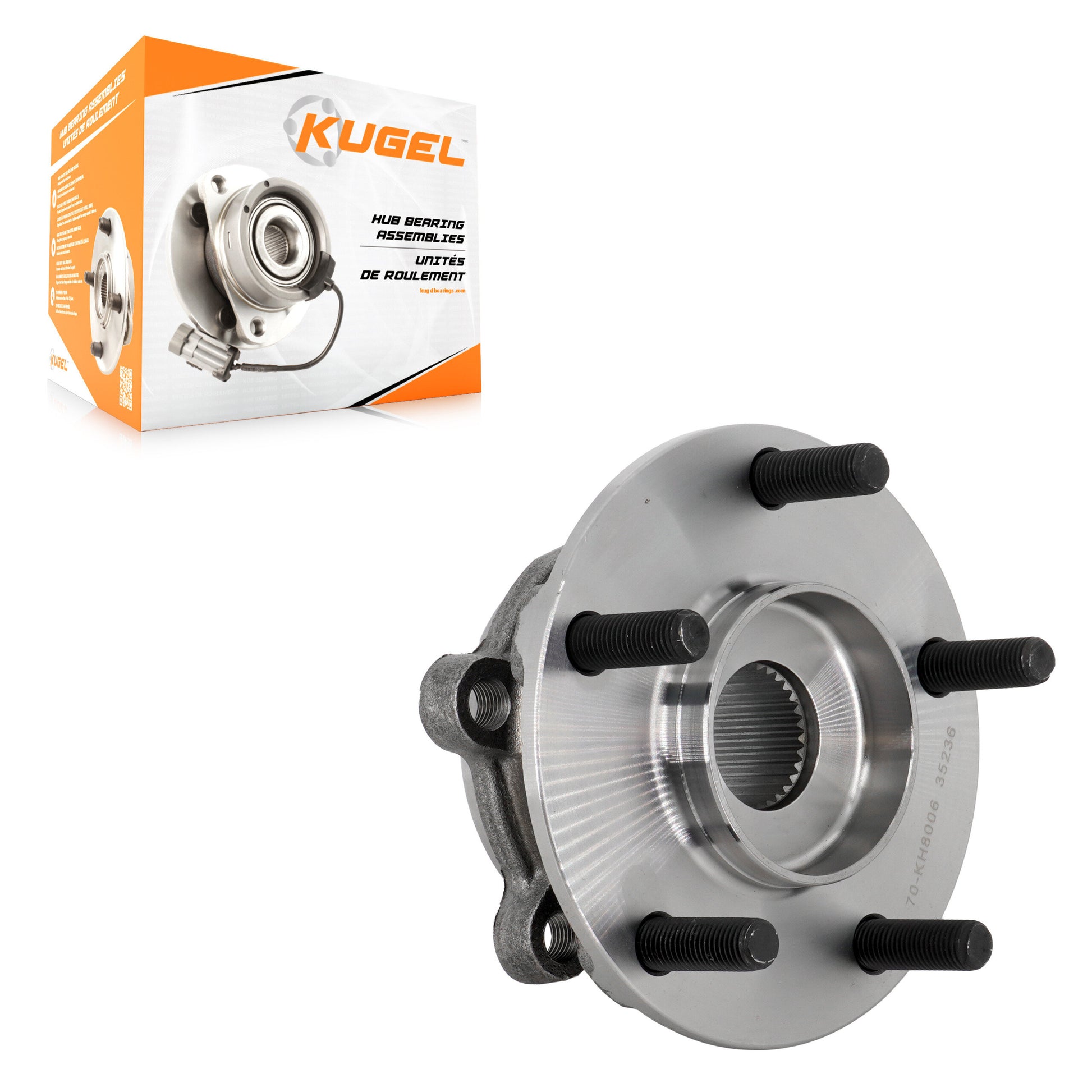 Kugel 70-KH8006 Wheel Bearing and Hub Assembly for 2016-2023 Mazda CX-9 - Front