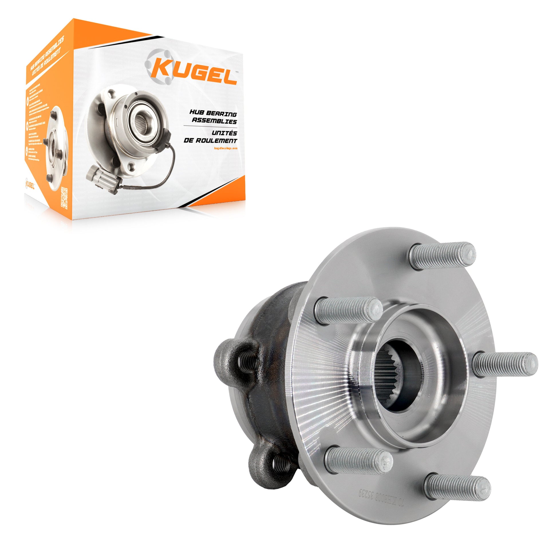 Kugel 70-KH8008 Wheel Bearing and Hub Assembly for 2016-2023 Mazda CX-9 - Rear
