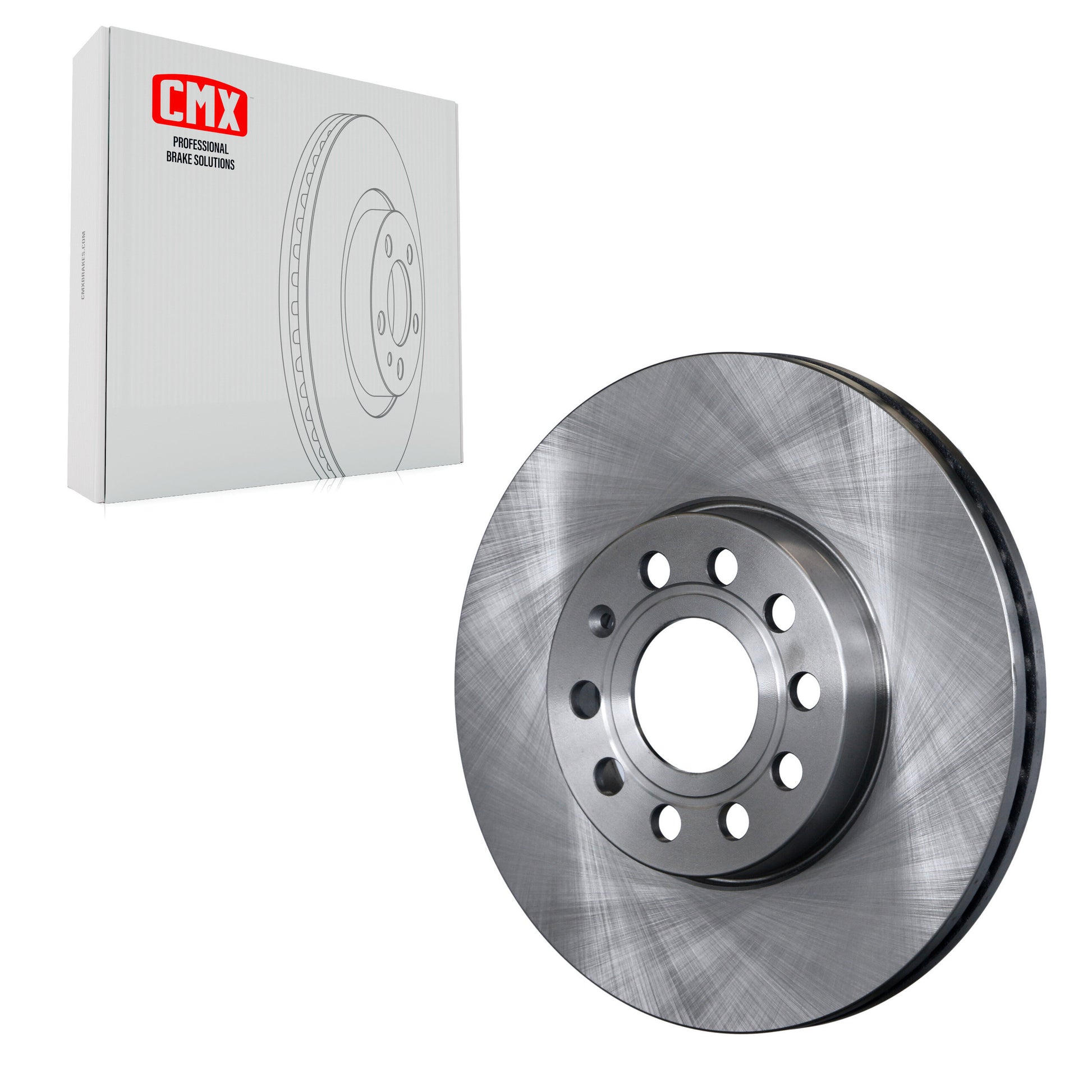 CMX 8-980456 Disc Brake Rotor for 2005-2025 Volkswagen Jetta, Volkswagen Taos, Volkswagen Golf - Front