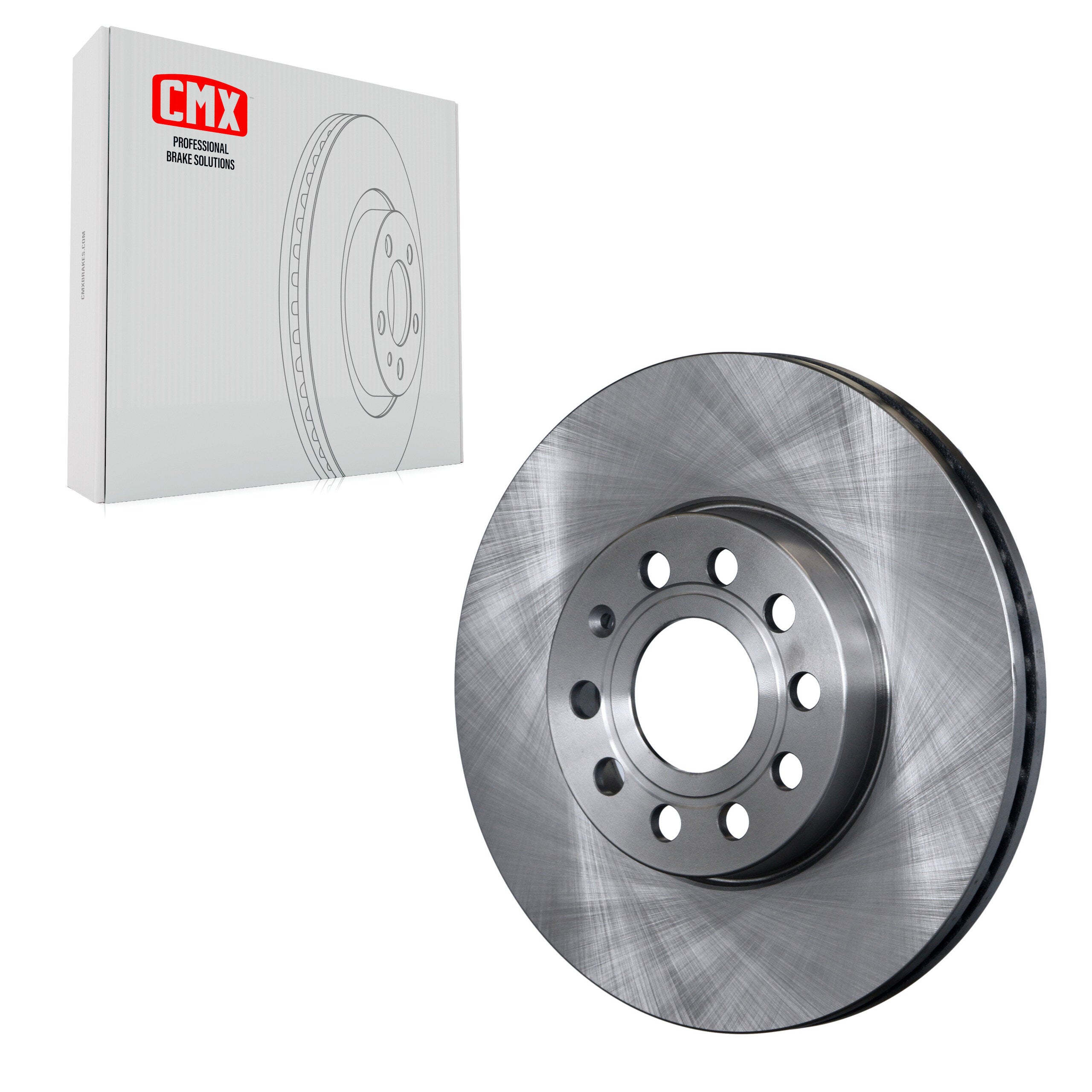 CMX 8-980456 Disc Brake Rotor for 2005-2025 Volkswagen Jetta, Volkswagen Taos, Volkswagen Golf - Front