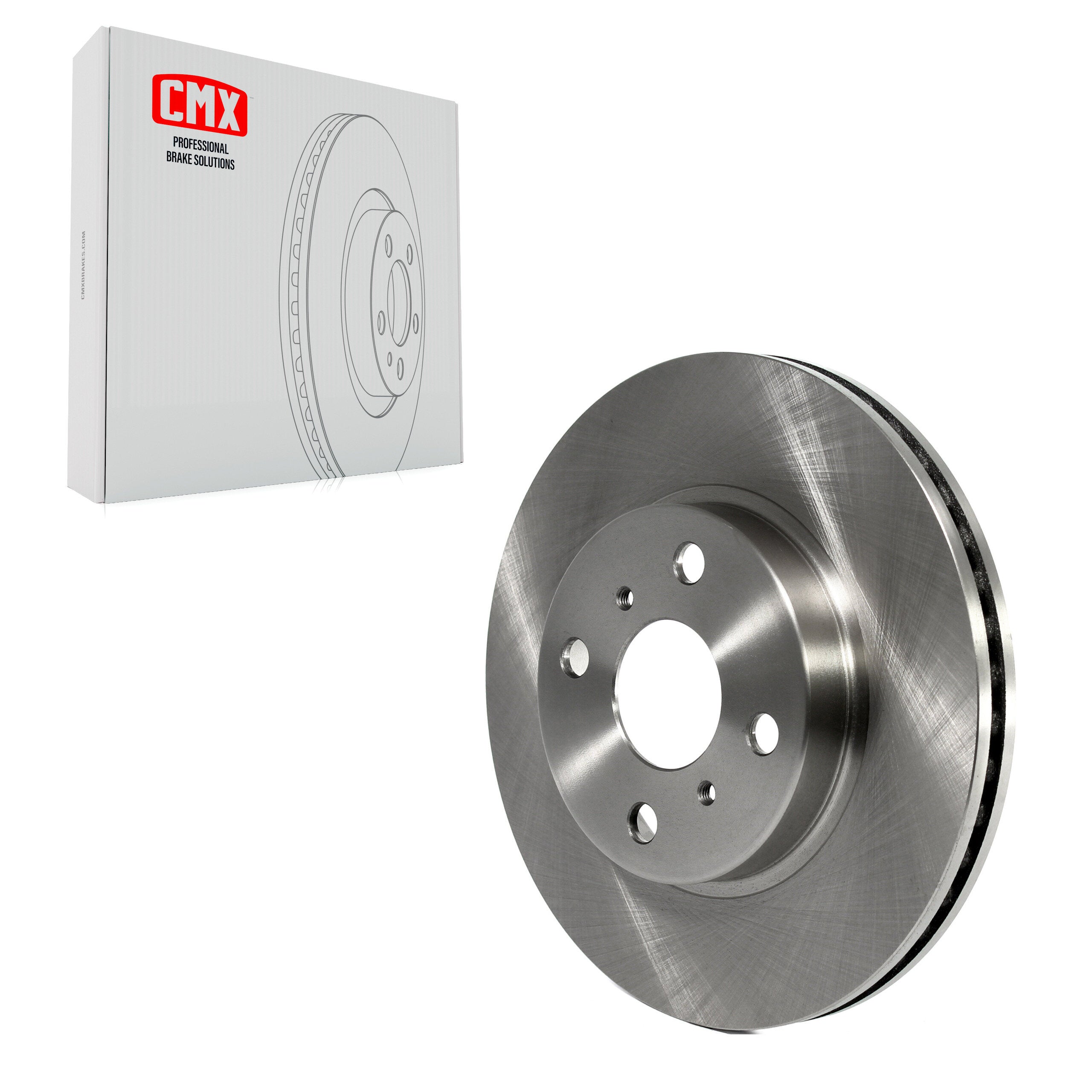 CMX 8-980476 Disc Brake Rotor for 2006-2019 Toyota Yaris, Scion iQ, Toyota Prius C - Front