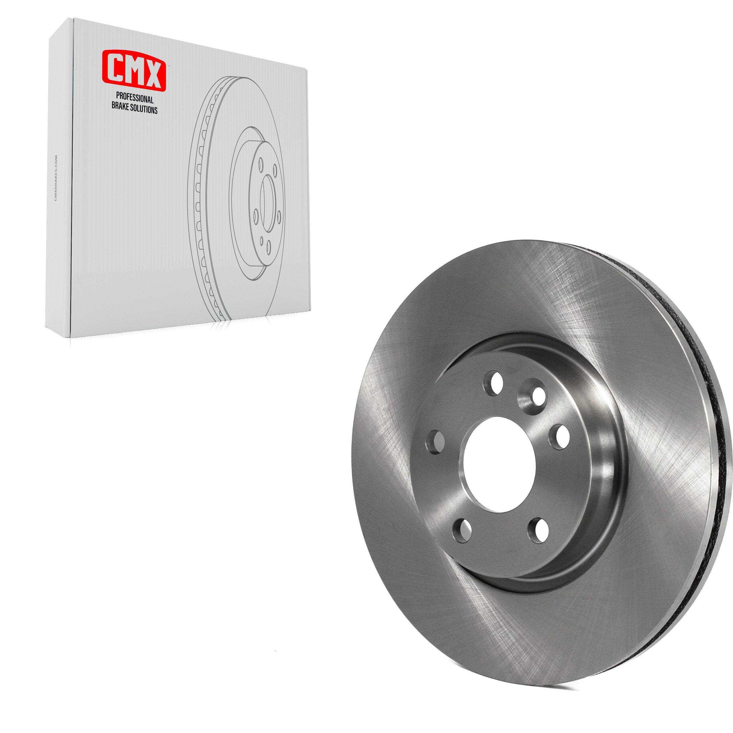 CMX 8-980725 Disc Brake Rotor for 2007-2020 Land Rover Range Rover Evoque, Volvo S80, Volvo V60 - Front