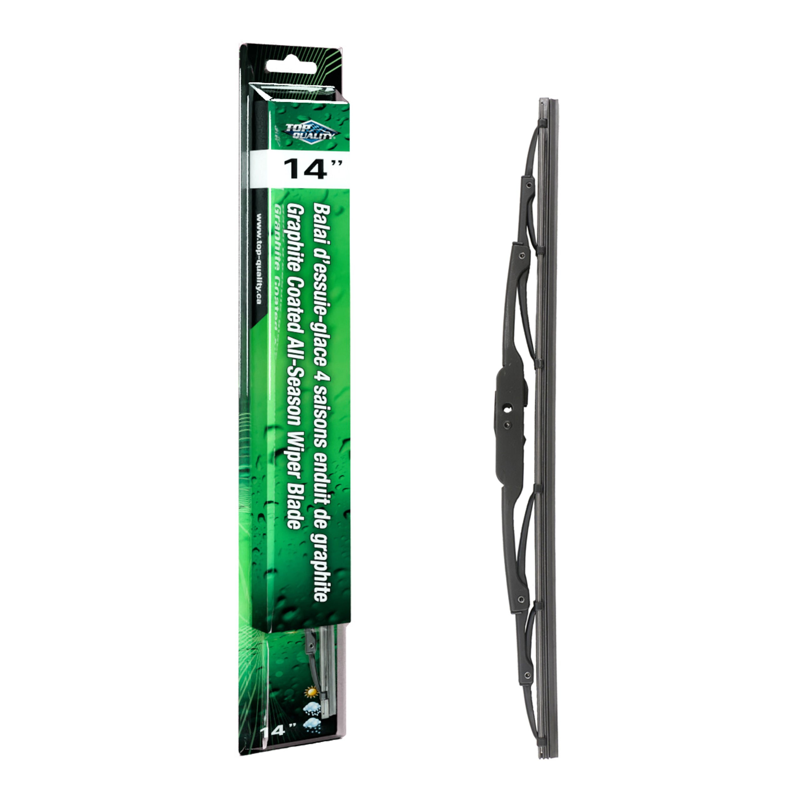 Top Quality 90-20141 Windshield Wiper Blade for 1980-2022 Toyota Corolla, Ford Transit Connect, Honda Civic - Front Right, Rear, Center