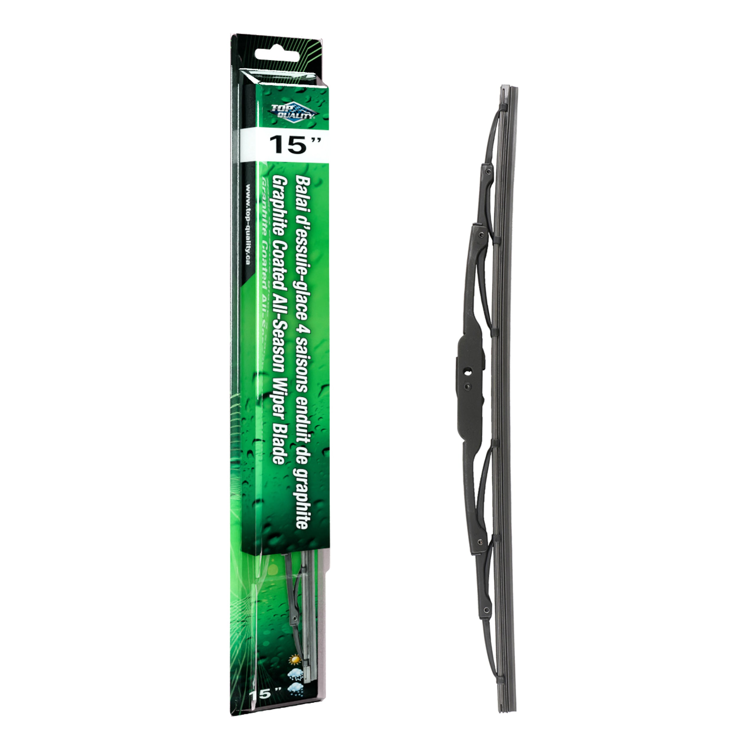 Top Quality 90-20151 Windshield Wiper Blade for 1980-2020 Jeep Wrangler JK, Mercedes-Benz G550 4x4, Fiat 500L - Front, Rear, Front Right