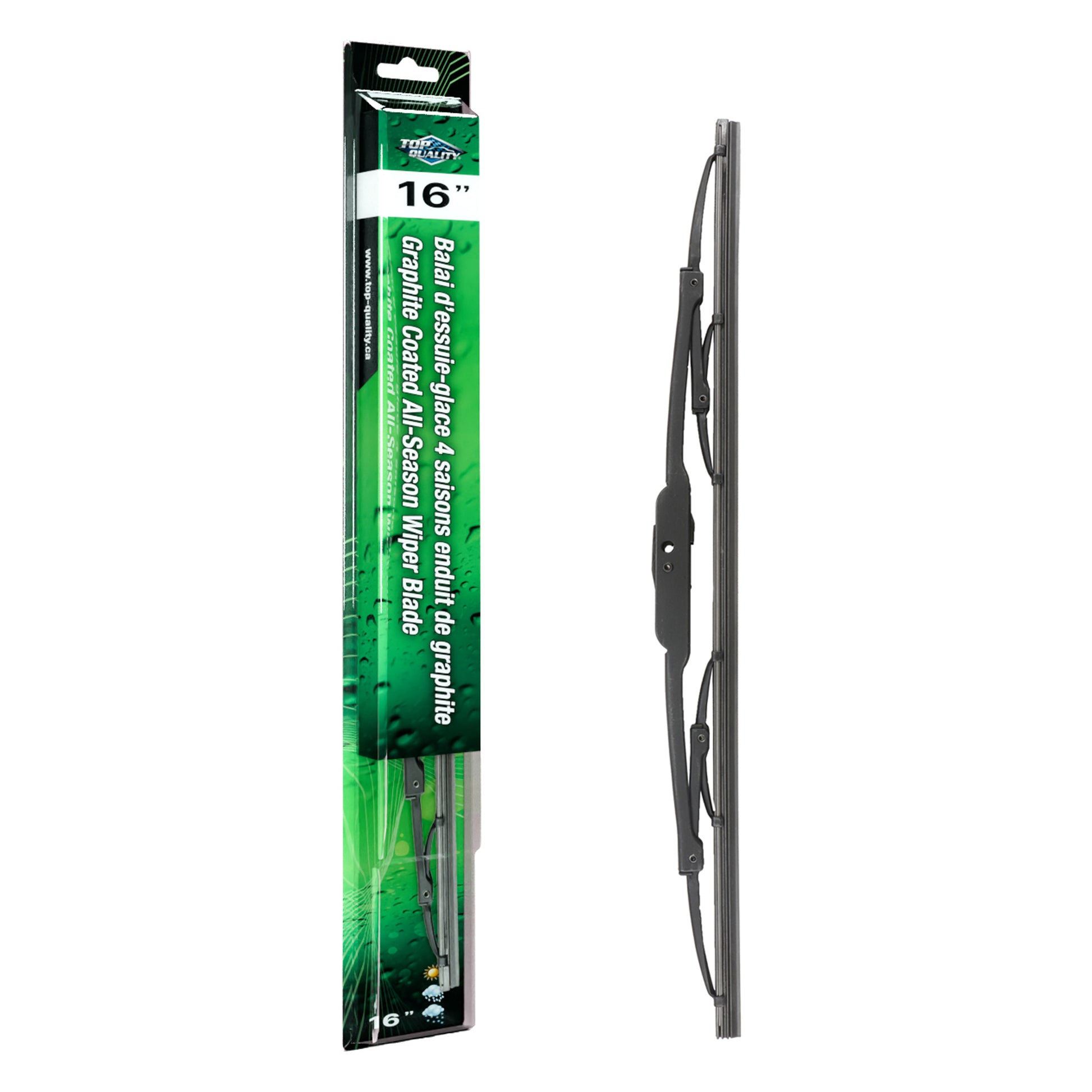 Top Quality 90-20161 Windshield Wiper Blade for 1980-2024 Chevrolet Trax, Hyundai Kona N, Genesis GV80 - Front Right, Front, Rear