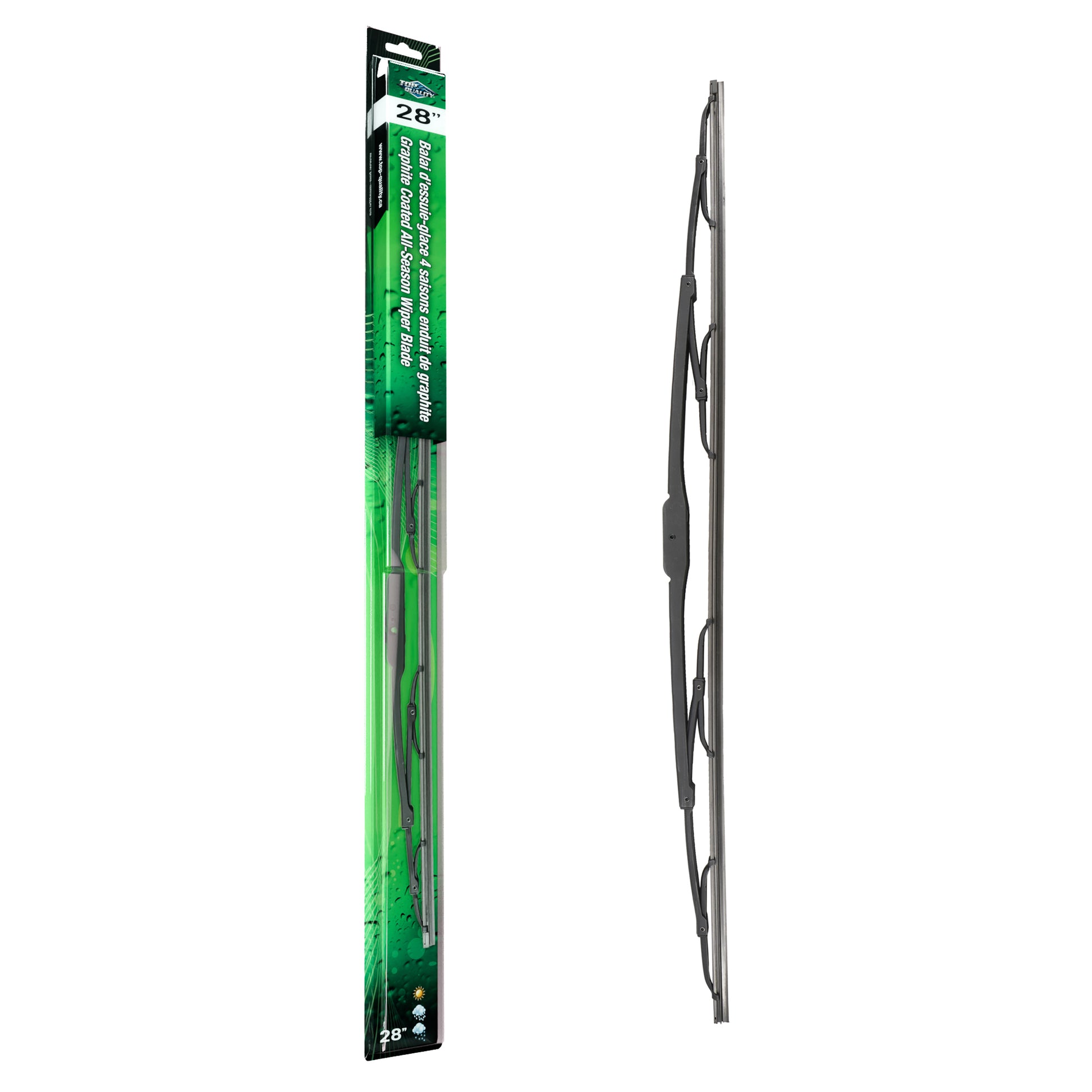 Top Quality 90-20281 Windshield Wiper Blade for 1996-2022 Toyota Corolla, Kia Forte, Kia Forte Koup - Front Left, Front, Center