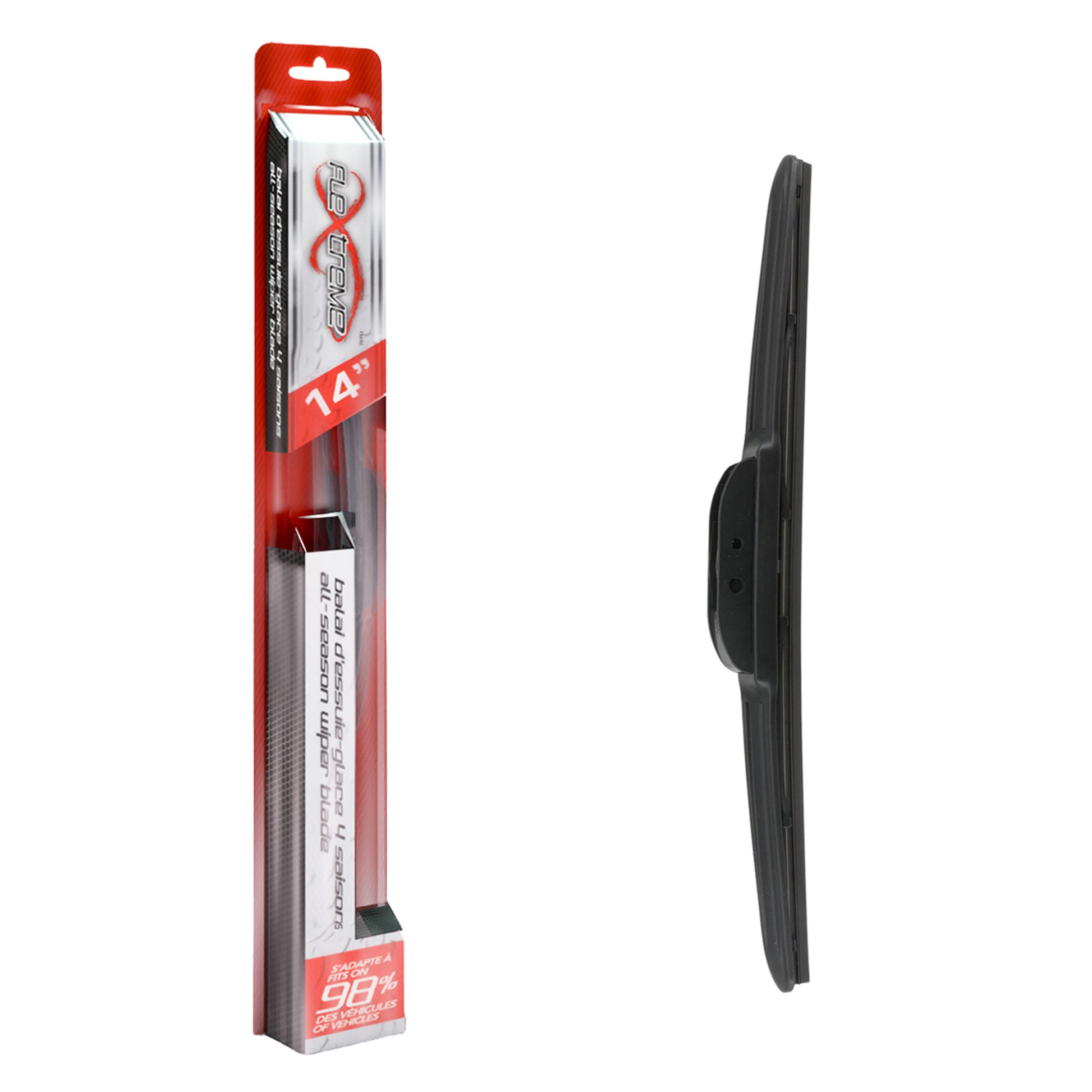 Flextreme 90-70141 Windshield Wiper Blade for 1980-2022 Toyota Corolla, Ford Transit Connect, Honda Civic - Front Right, Rear, Center