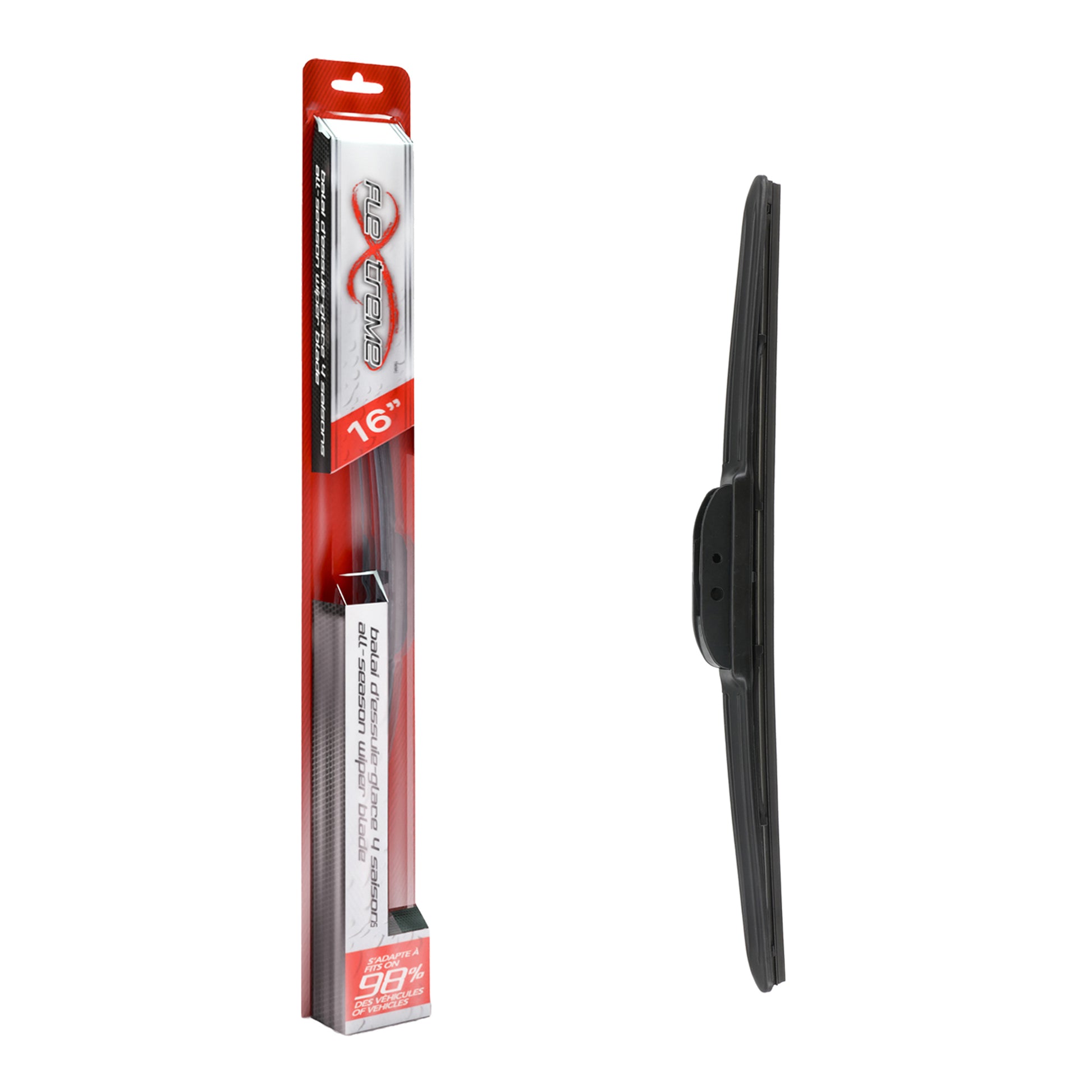 Flextreme 90-70161 Windshield Wiper Blade for 1980-2024 Chevrolet Trax, Hyundai Kona N, Genesis GV80 - Front Right, Front, Rear