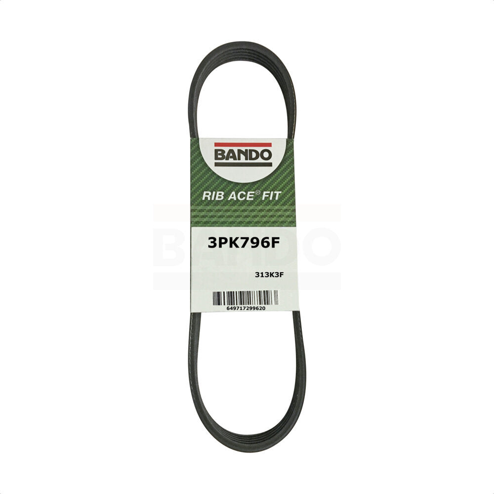 Bando BAN-3PK796F Accessory Drive Belt for 2011-2019 Hyundai Santa Fe, Hyundai Tucson, Hyundai Veloster N - Water Pump, Accessory Drive