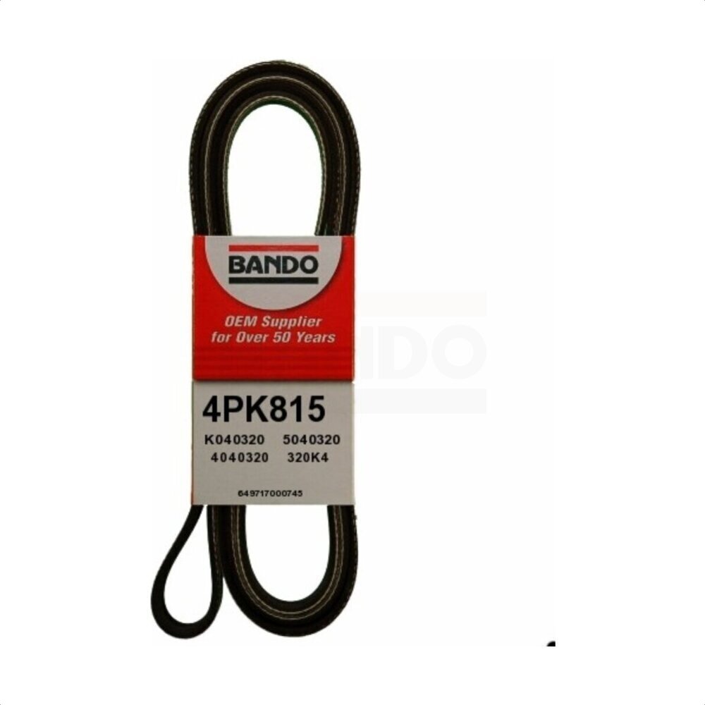 Bando BAN-4PK815 Accessory Drive Belt for 1983-2011 Hyundai Accent, Chevrolet Metro, Chevrolet Tracker - Air Conditioning, Water Pump and Alternator, Power Steering