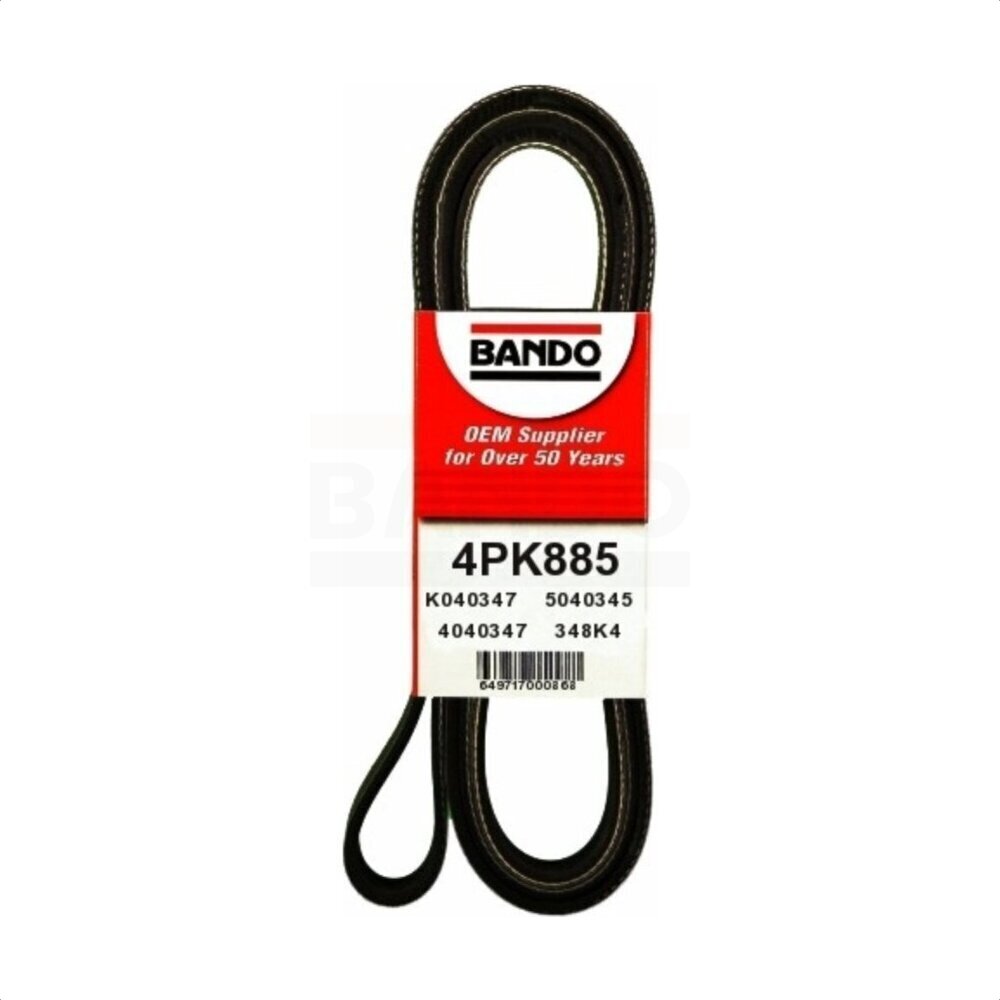 Bando BAN-4PK885 Accessory Drive Belt for 1989-2005 Mazda Miata, Mazda Protege, Mazda MX-3 - Water Pump and Alternator, Accessory Drive, Power Steering