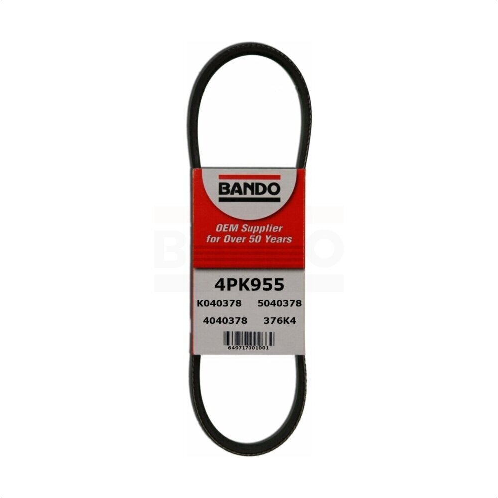 Bando BAN-4PK955 Accessory Drive Belt for 1992-2011 Dodge Nitro, Honda Passport, Isuzu Rodeo - Air Conditioning, Fan and Alternator