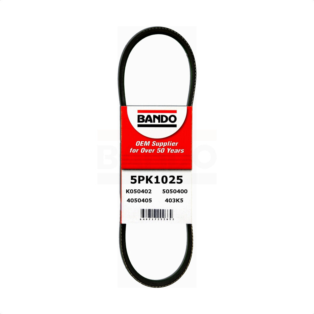 Bando BAN-5PK1025 Accessory Drive Belt for 2004-2010 Chevrolet Malibu, Saturn Aura, Pontiac G6 - Alternator and Air Conditioning