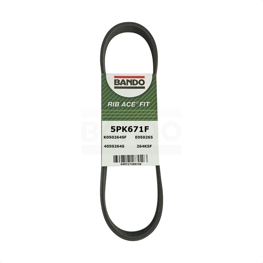 Bando BAN-5PK671F Accessory Drive Belt for 2004-2010 Mazda 5, Mazda 3 - Air Conditioning