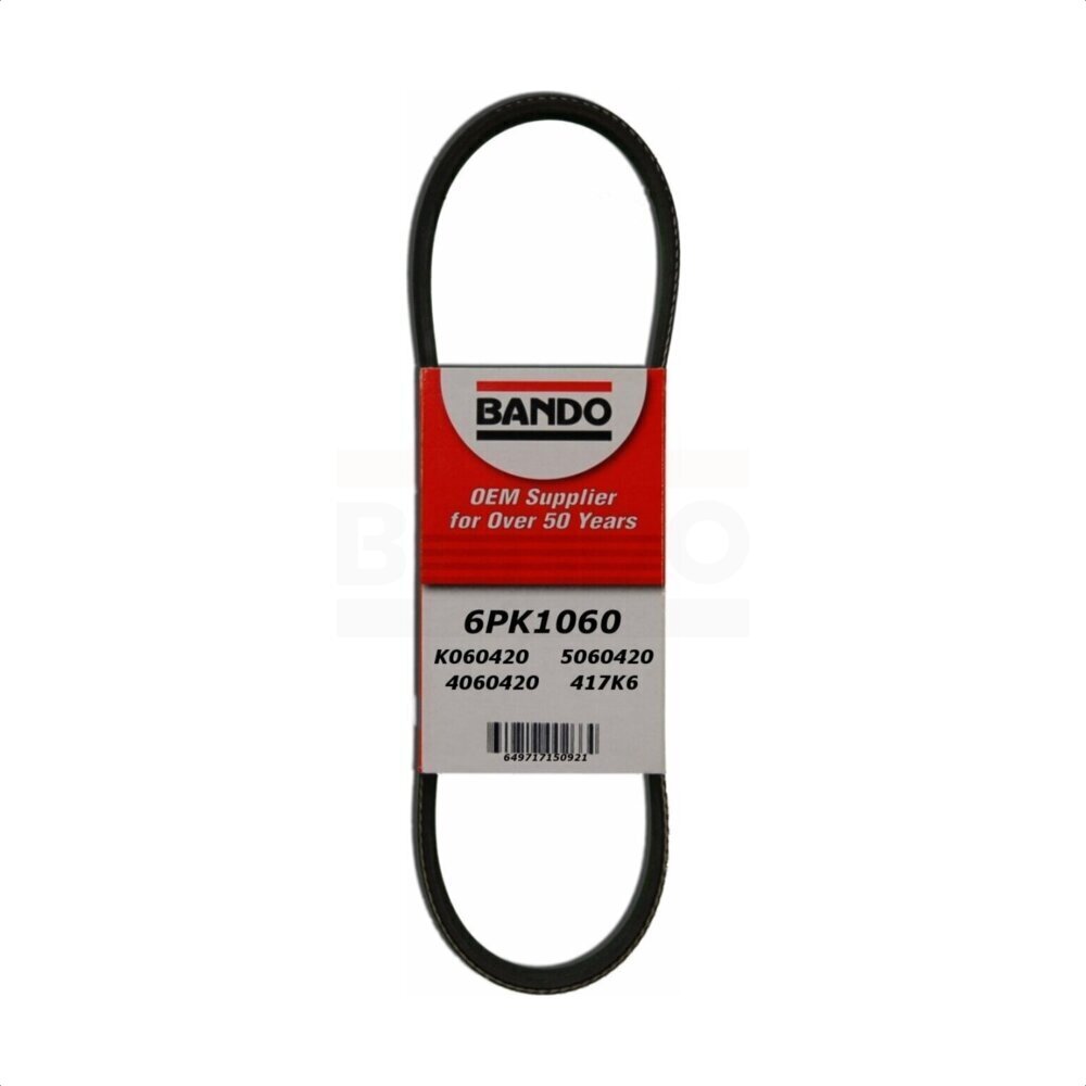 Bando BAN-6PK1060 Accessory Drive Belt for 2003-2009 Nissan Maxima, Nissan Quest, Nissan Murano - Alternator and Air Conditioning, Accessory Drive