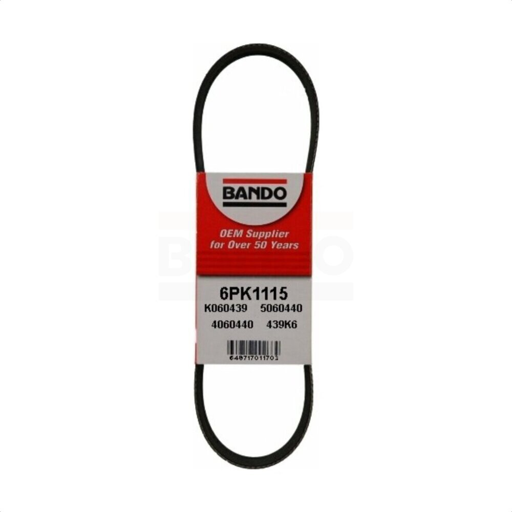 Bando BAN-6PK1115 Accessory Drive Belt for 1994-2018 Audi Q3, Audi Q3 Quattro, Volkswagen Tiguan Limited - Accessory Drive, Alternator and Air Conditioning, Alternator