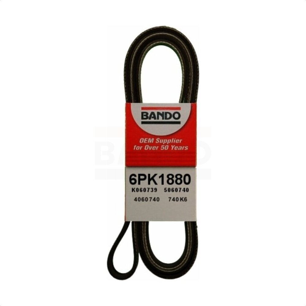 Bando BAN-6PK1880 Accessory Drive Belt for 1996-2008 Chevrolet Aveo5 - Air Conditioning, Alternator and Power Steering, Water Pump, Alternator, Air Conditioning and Power, Fan, Alternator, Power