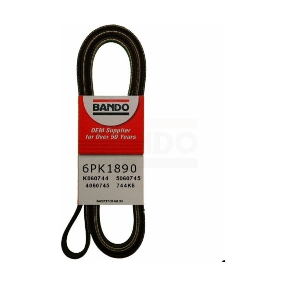 Bando BAN-6PK1890 Accessory Drive Belt for 1998-2012 BMW X5 - Water Pump, Alternator and Power Steering, Power Steering, Air Conditioning, Alternator and Power Steering