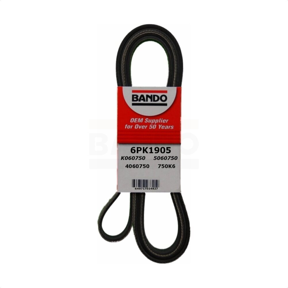 Bando BAN-6PK1905 Accessory Drive Belt for 1986-2020 Cadillac CT6 - Water Pump, Alternator and Air Conditioning, Water Pump, Alternator, Air Conditioning and Power, Accessory Drive