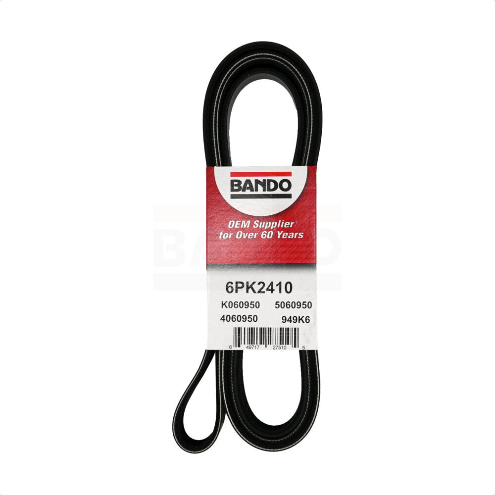Bando BAN-6PK2410 Accessory Drive Belt for 2011-2017 Cadillac SRX, Chevrolet Equinox, GMC Terrain - Water Pump, Alternator, Air Conditioning and Power, Accessory Drive