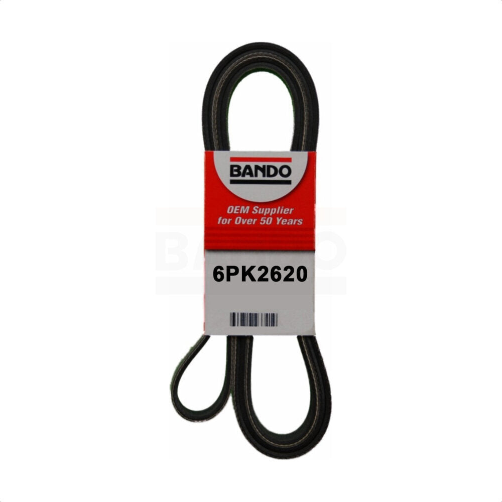 Bando BAN-6PK2620 Accessory Drive Belt for 1991-2011 Mitsubishi Lancer, Ford F-150, Saab 900 - Water Pump, Alternator, Air Conditioning and Power, Accessory Drive