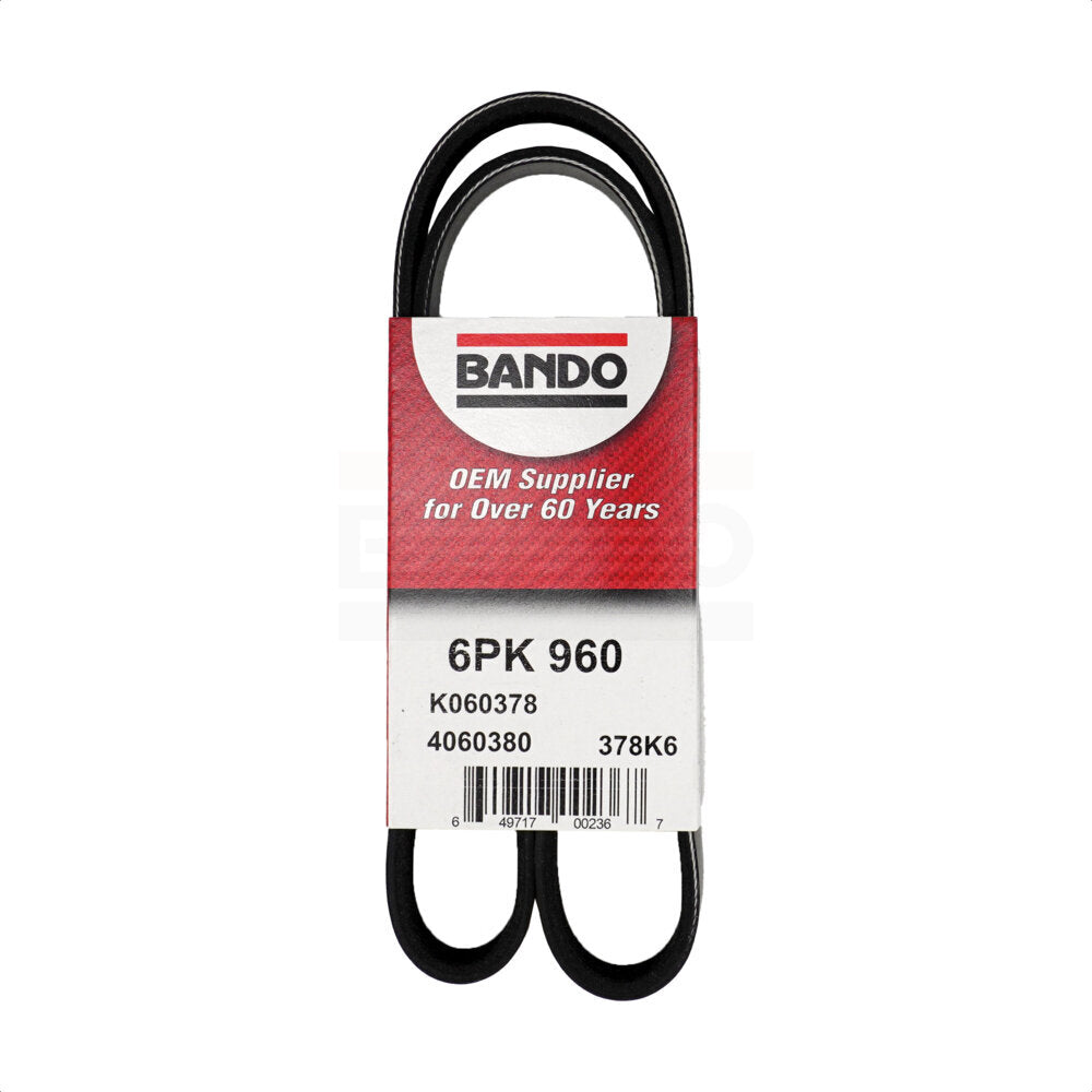 Bando BAN-6PK960 Accessory Drive Belt for 2019-2020 Mazda CX-3, Mazda 3 - Alternator, Alternator and Air Conditioning
