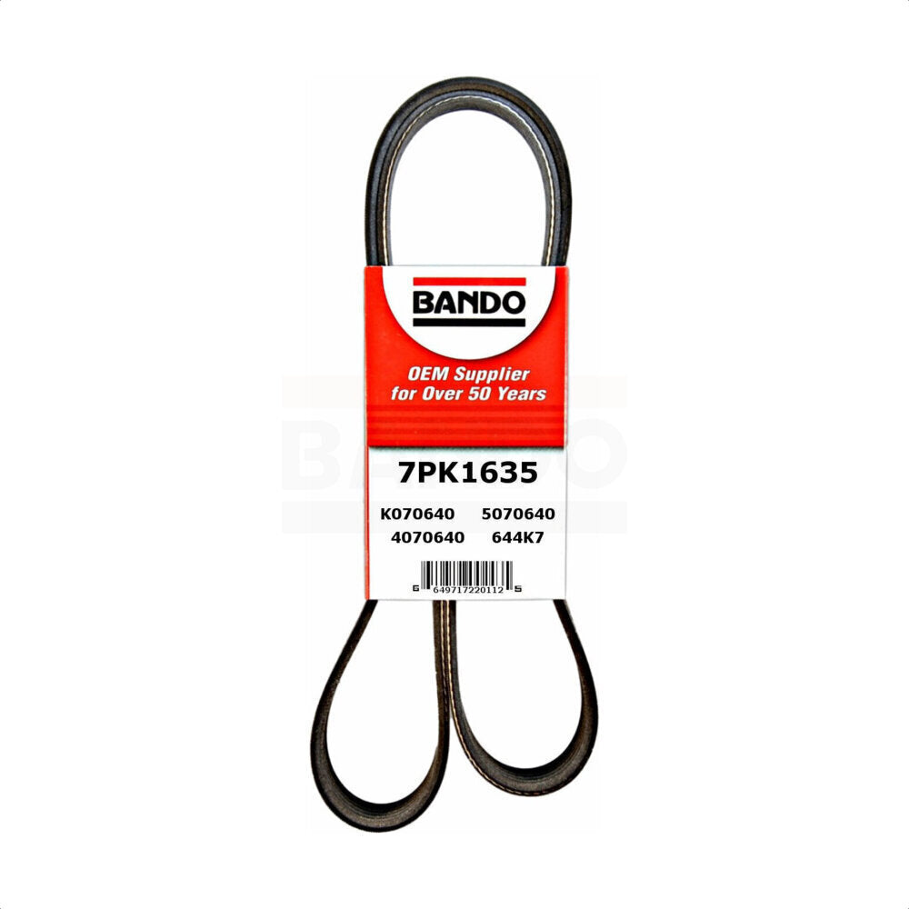 Bando BAN-7PK1635 Accessory Drive Belt for 2000-2019 BMW Alpina B6 xDrive Gran Coupe - Water Pump and Alternator, Water Pump, Alternator and Power Steering, Accessory Drive